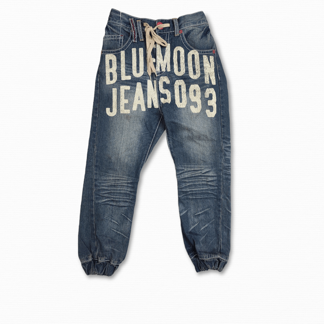 Japanese Brand Archive BLUE MOON Script jogger cropped style denim Size 27" / US 4 / IT 40 - 1 Thumbnail