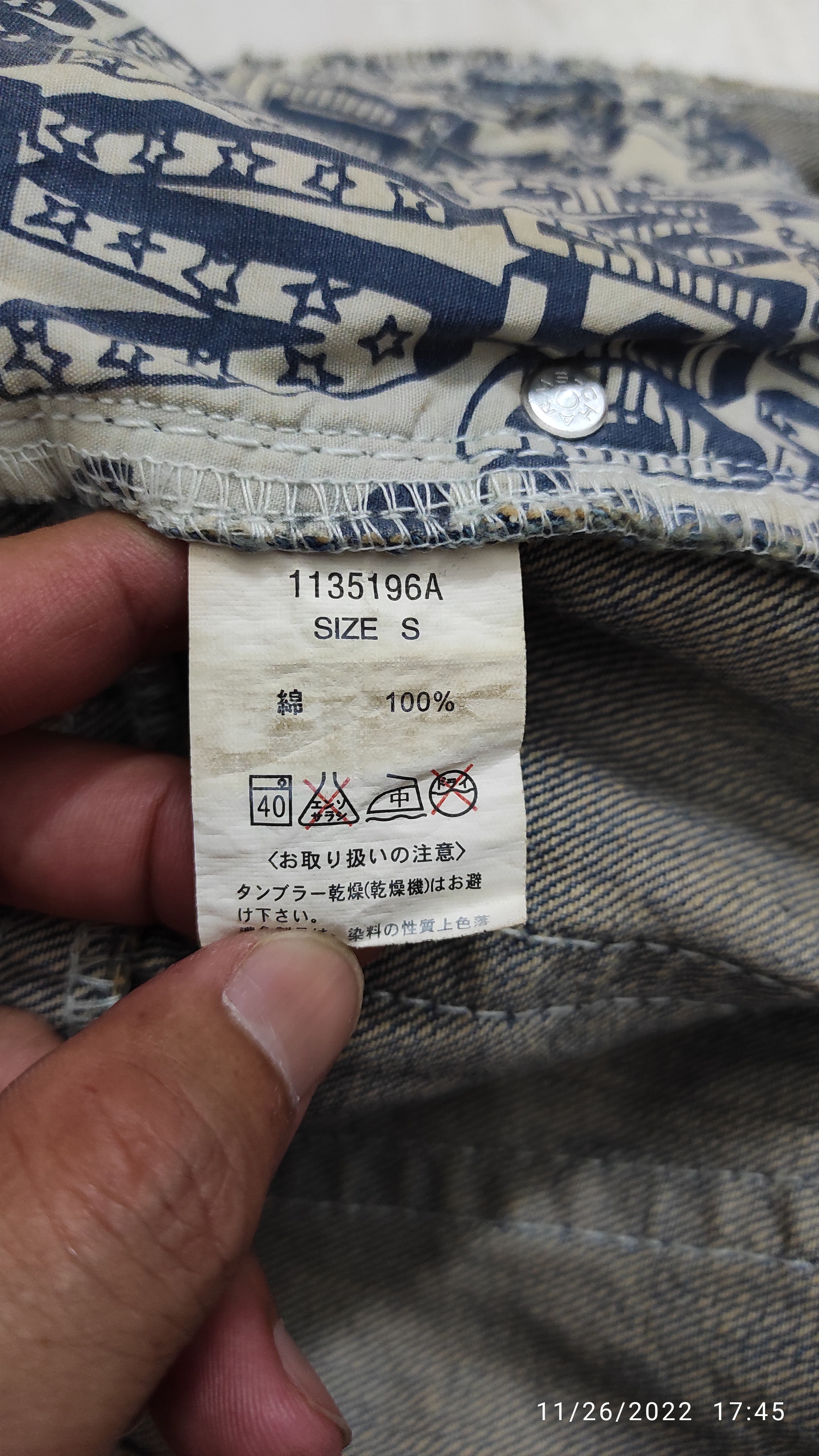 Japanese Brand Archive BLUE MOON Script jogger cropped style denim Size 27" / US 4 / IT 40 - 8 Thumbnail