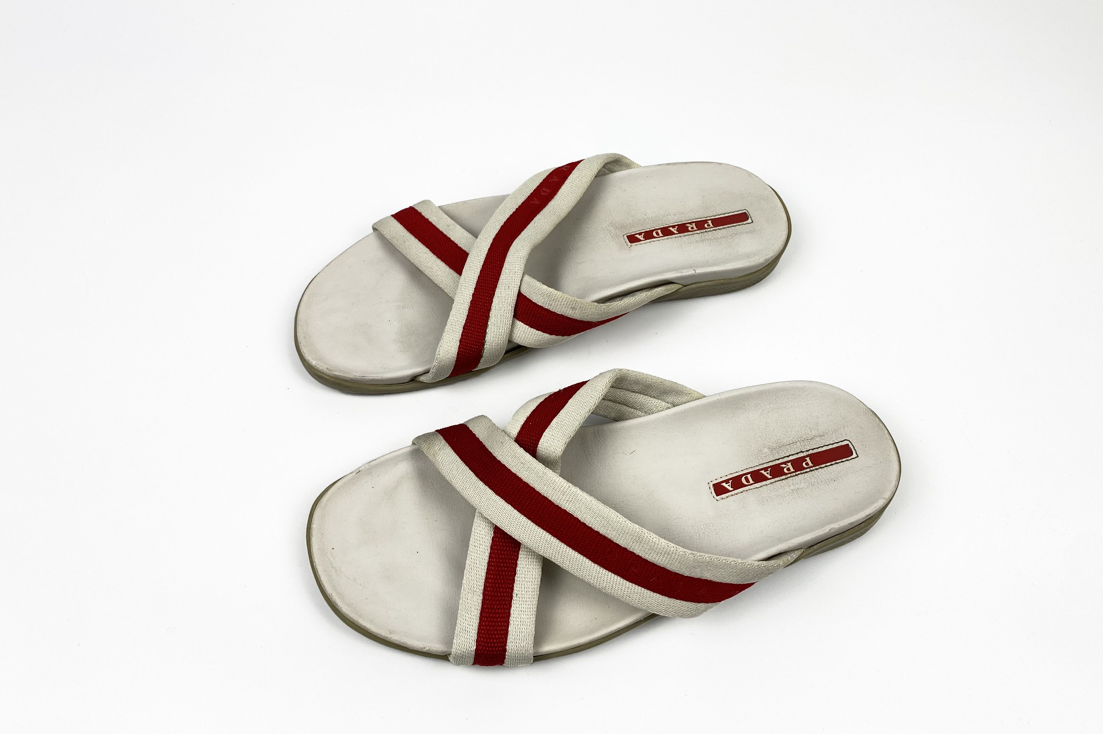 Prada Vintage PRADA Cross Strap Sandals Size IT 8 Size US 9 / EU 42 - 1 Thumbnail