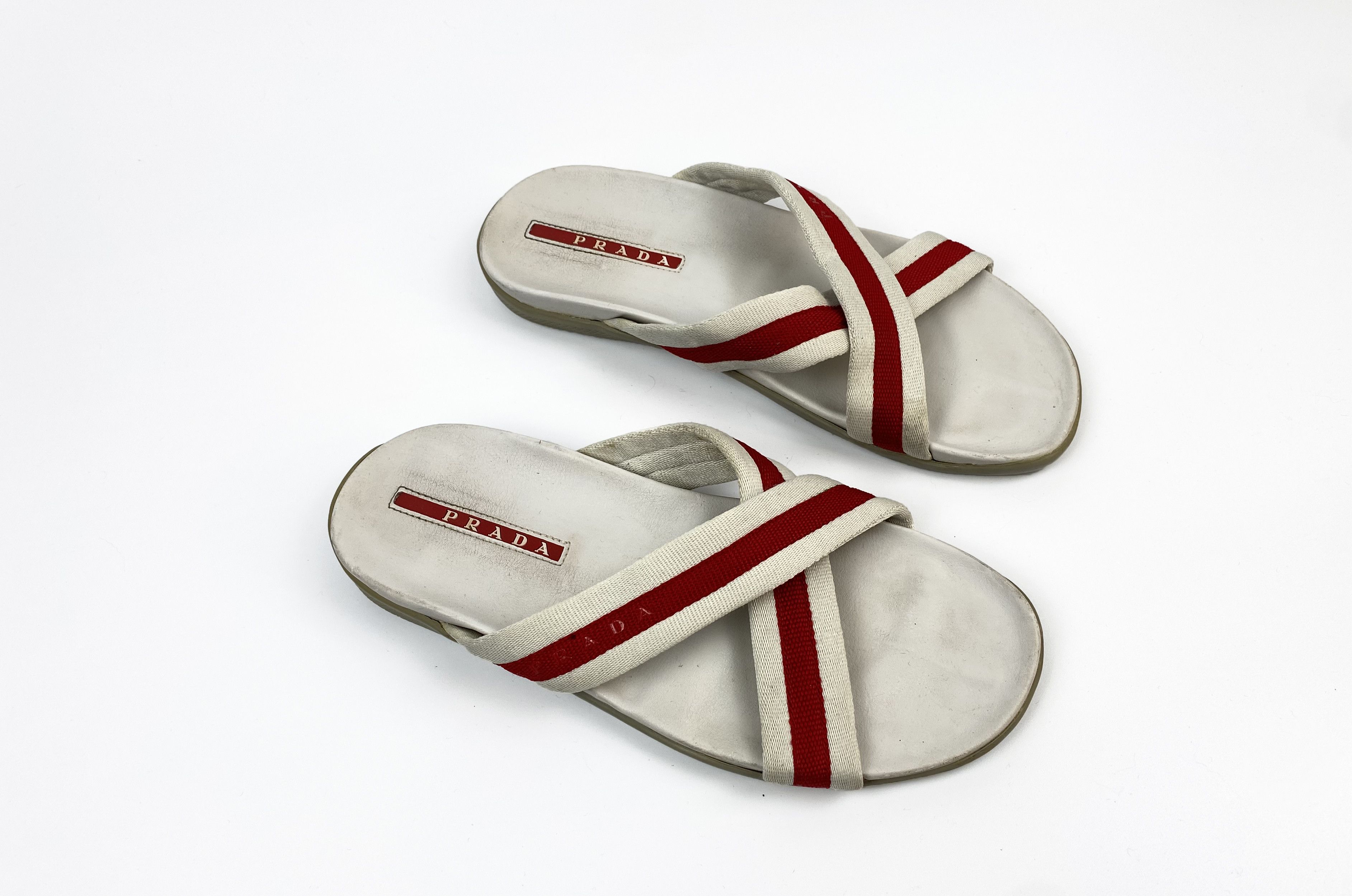 Prada Vintage PRADA Cross Strap Sandals Size IT 8 Size US 9 / EU 42 - 7 Thumbnail