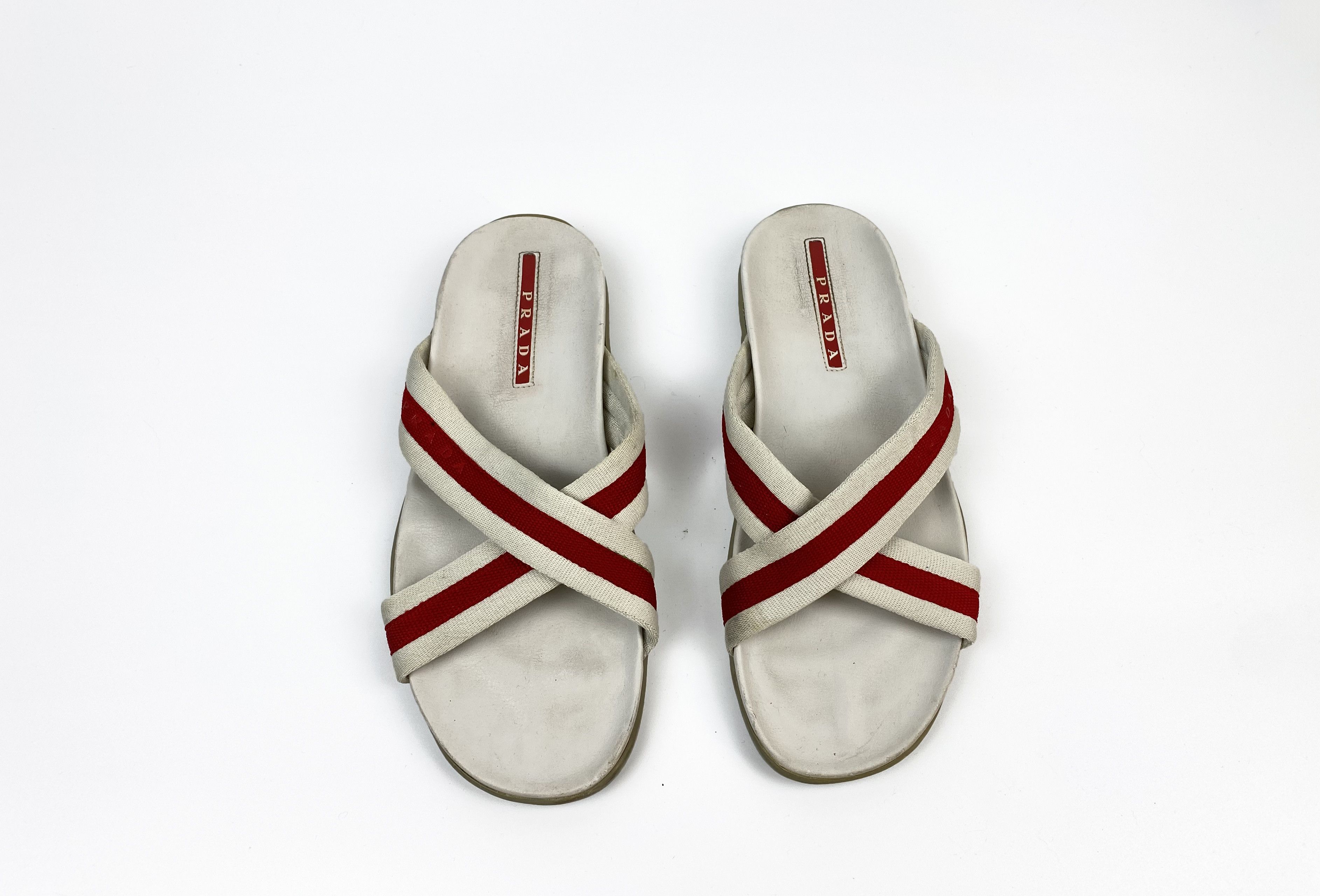 Prada Vintage PRADA Cross Strap Sandals Size IT 8 Size US 9 / EU 42 - 6 Thumbnail