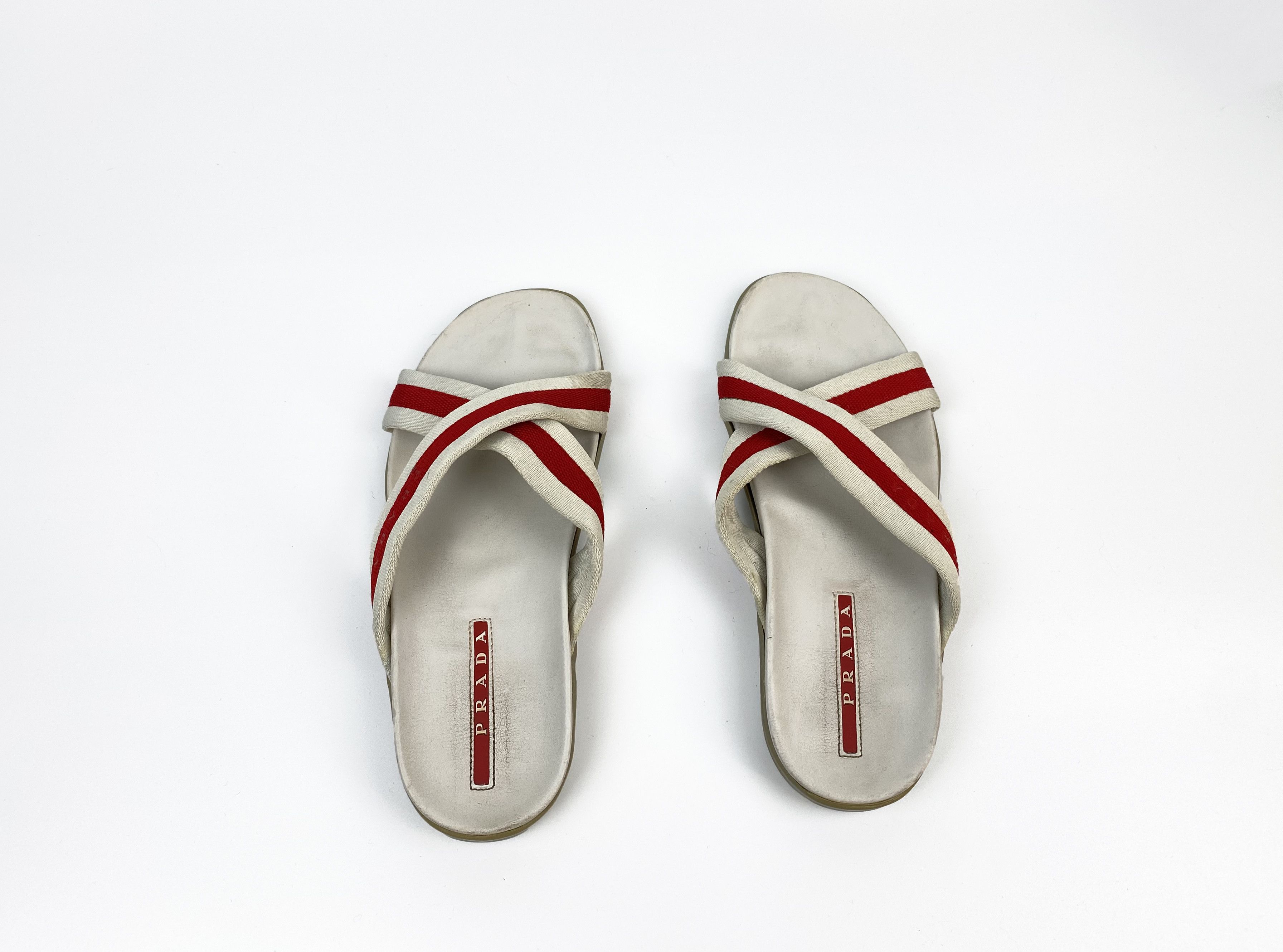 Prada Vintage PRADA Cross Strap Sandals Size IT 8 Size US 9 / EU 42 - 8 Thumbnail