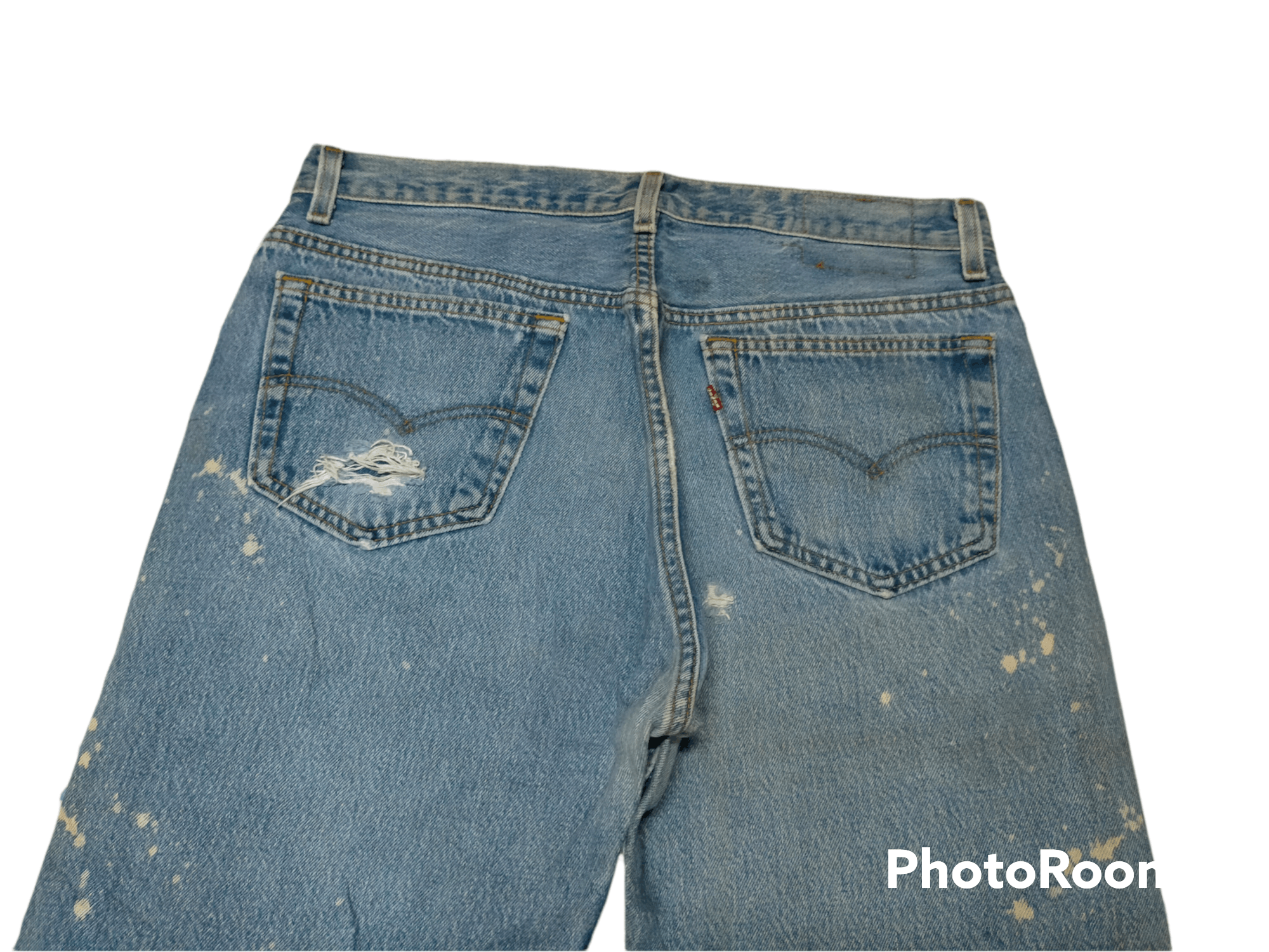 Levi's Vintage Levis Distressed painted Denim Size US 34 / EU 50 - 5 Thumbnail