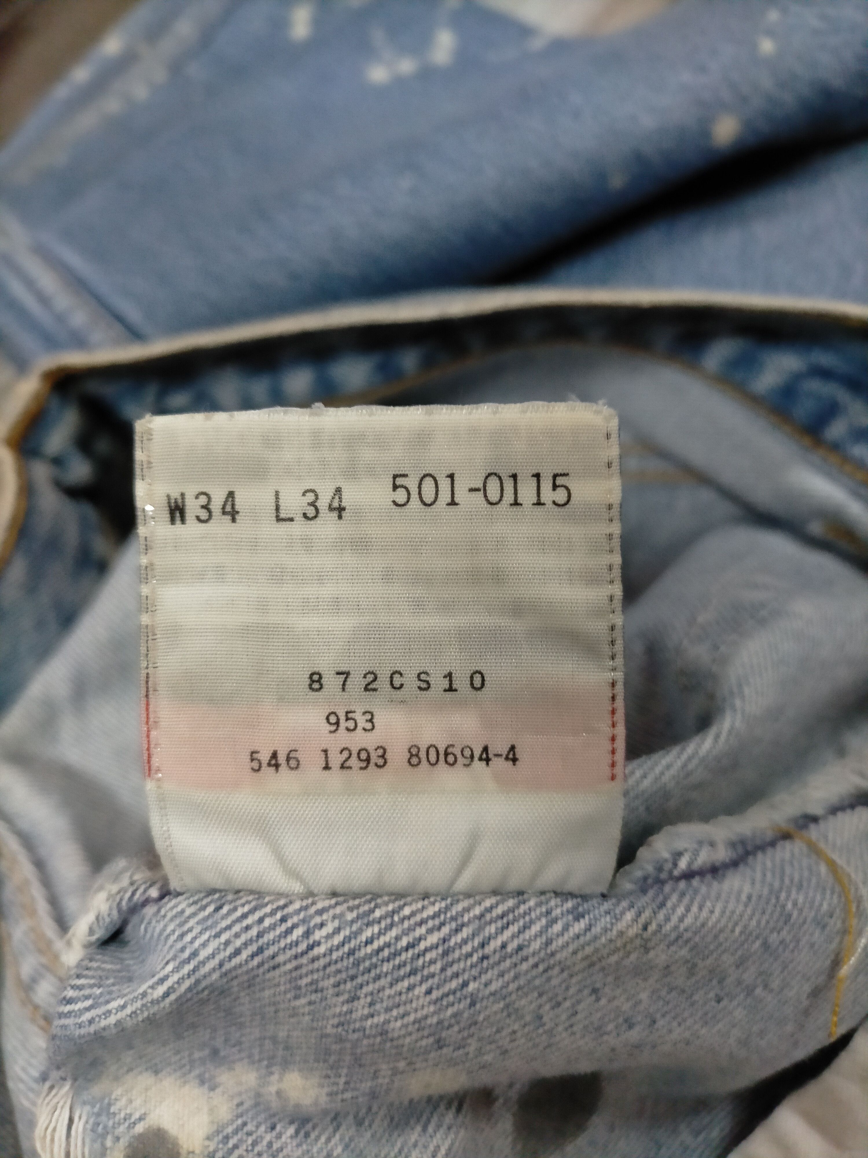 Levi's Vintage Levis Distressed painted Denim Size US 34 / EU 50 - 12 Thumbnail
