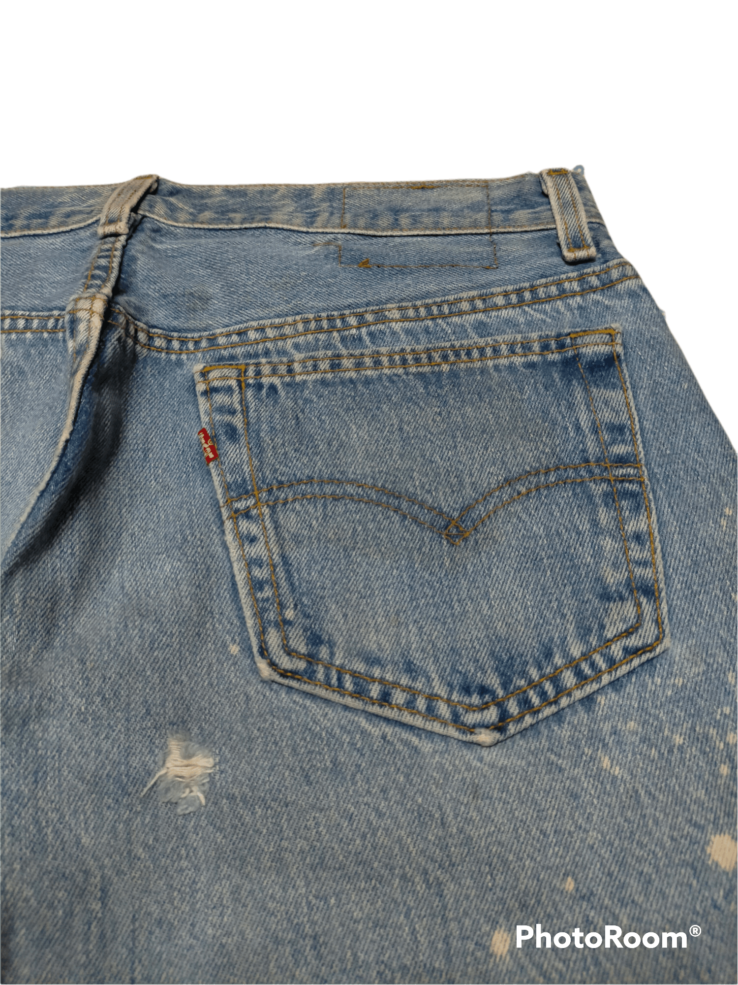Levi's Vintage Levis Distressed painted Denim Size US 34 / EU 50 - 7 Thumbnail
