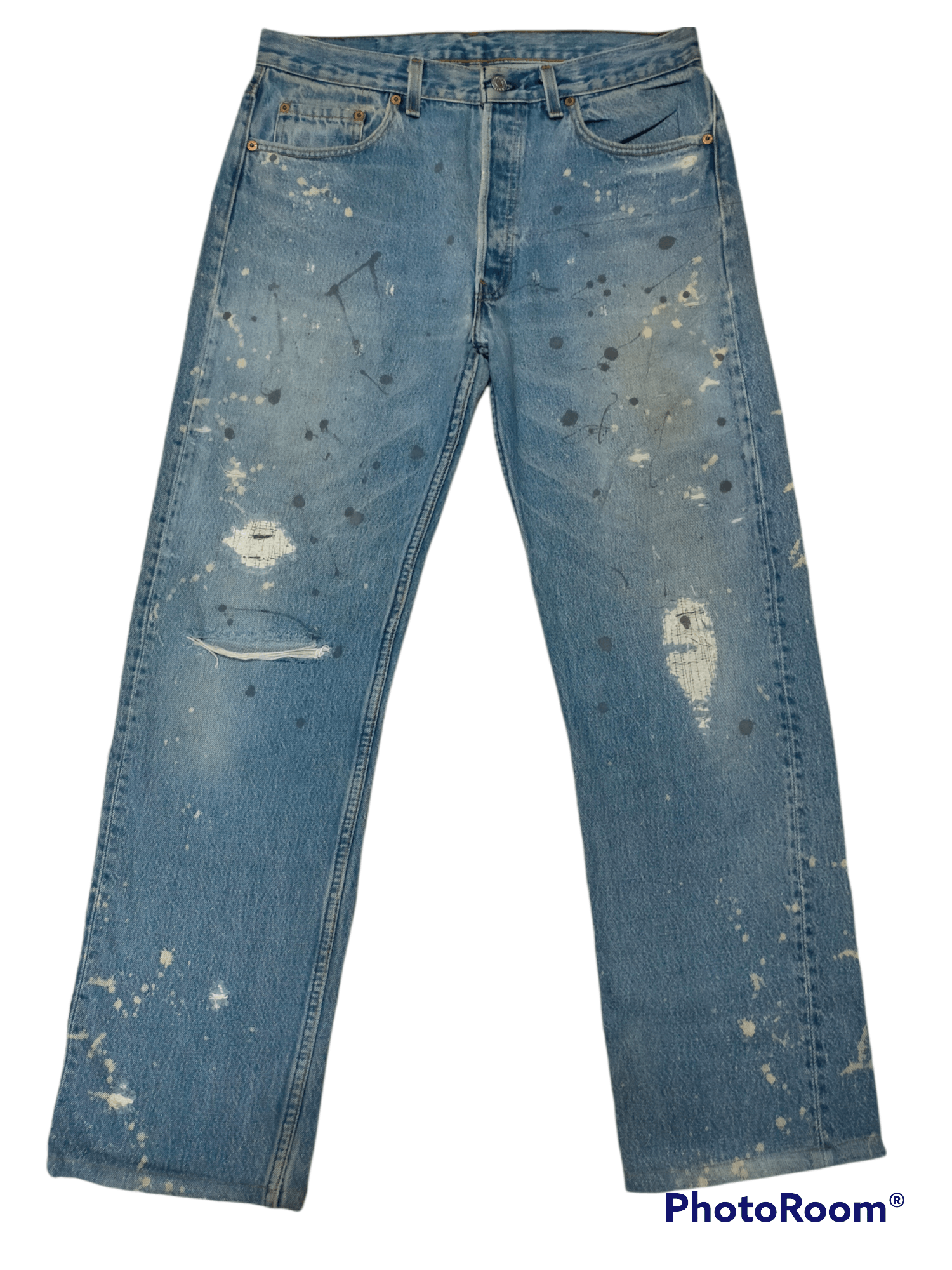 Levi's Vintage Levis Distressed painted Denim Size US 34 / EU 50 - 1 Thumbnail