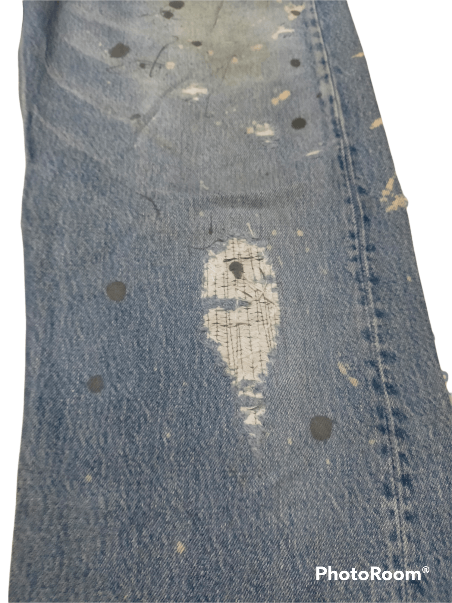 Levi's Vintage Levis Distressed painted Denim Size US 34 / EU 50 - 8 Thumbnail