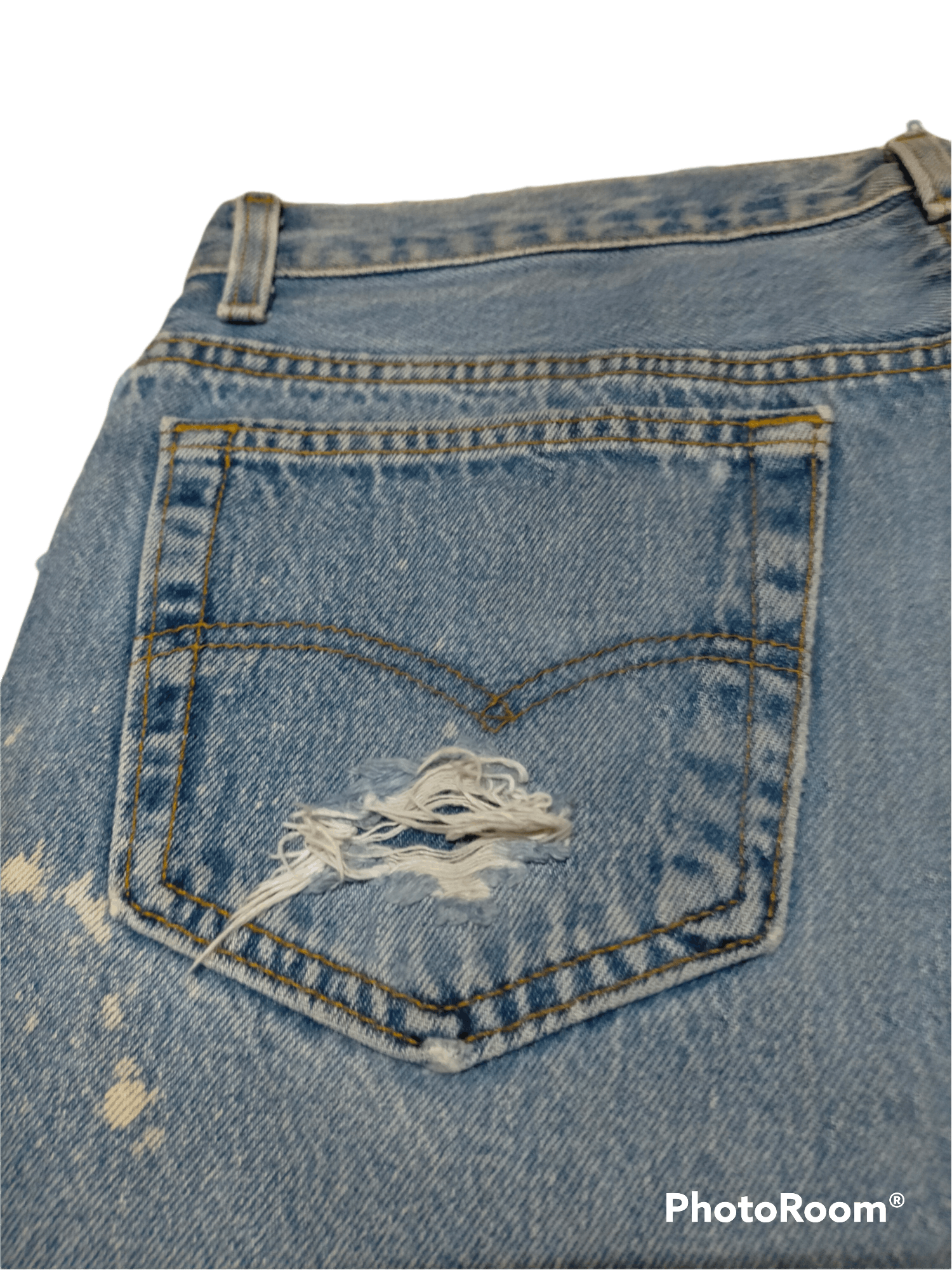 Levi's Vintage Levis Distressed painted Denim Size US 34 / EU 50 - 6 Thumbnail