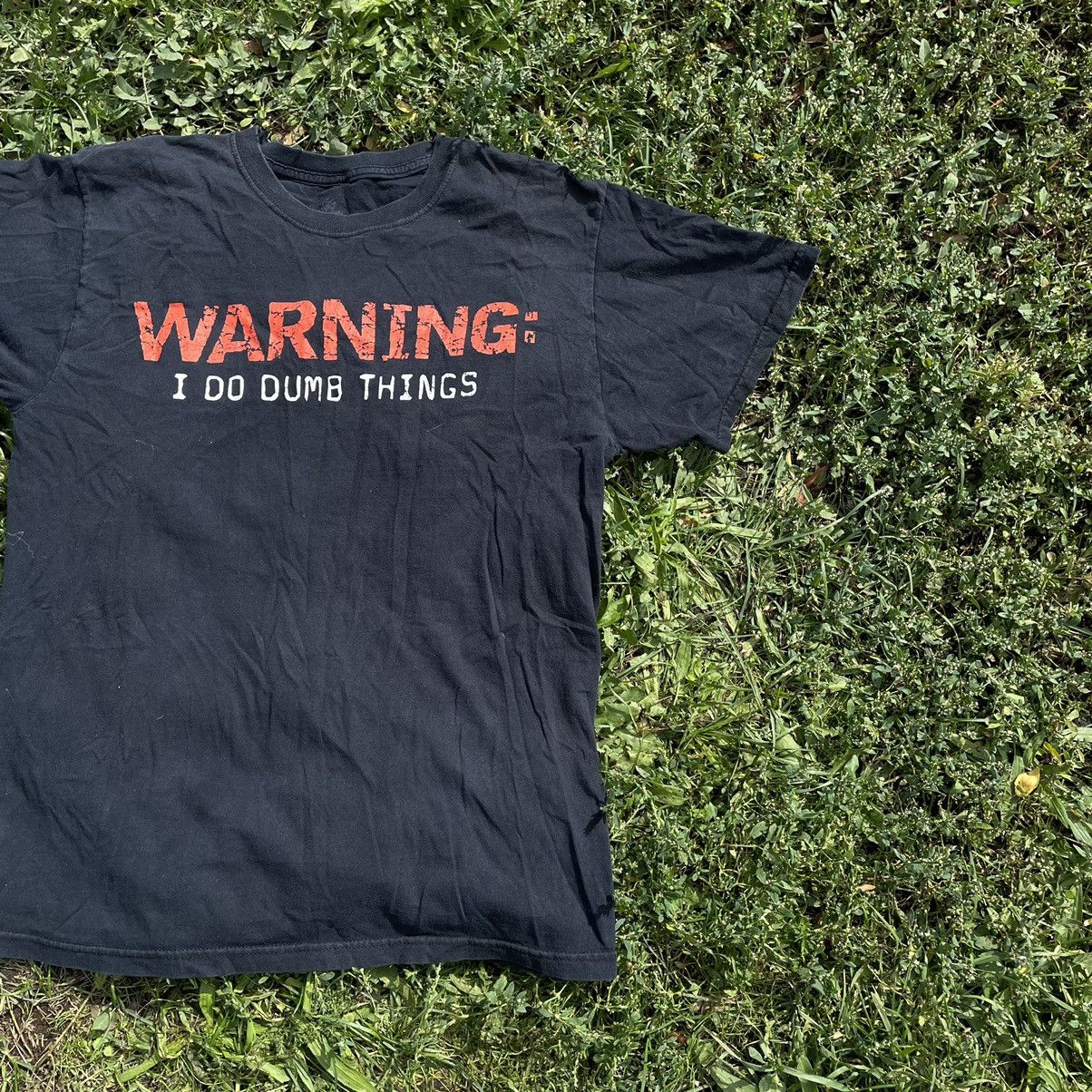 Vintage Vintage Y2K Faded Black Graphic Humor Tee Streetwear Grail M Size US M / EU 48-50 / 2 - 2 Thumbnail