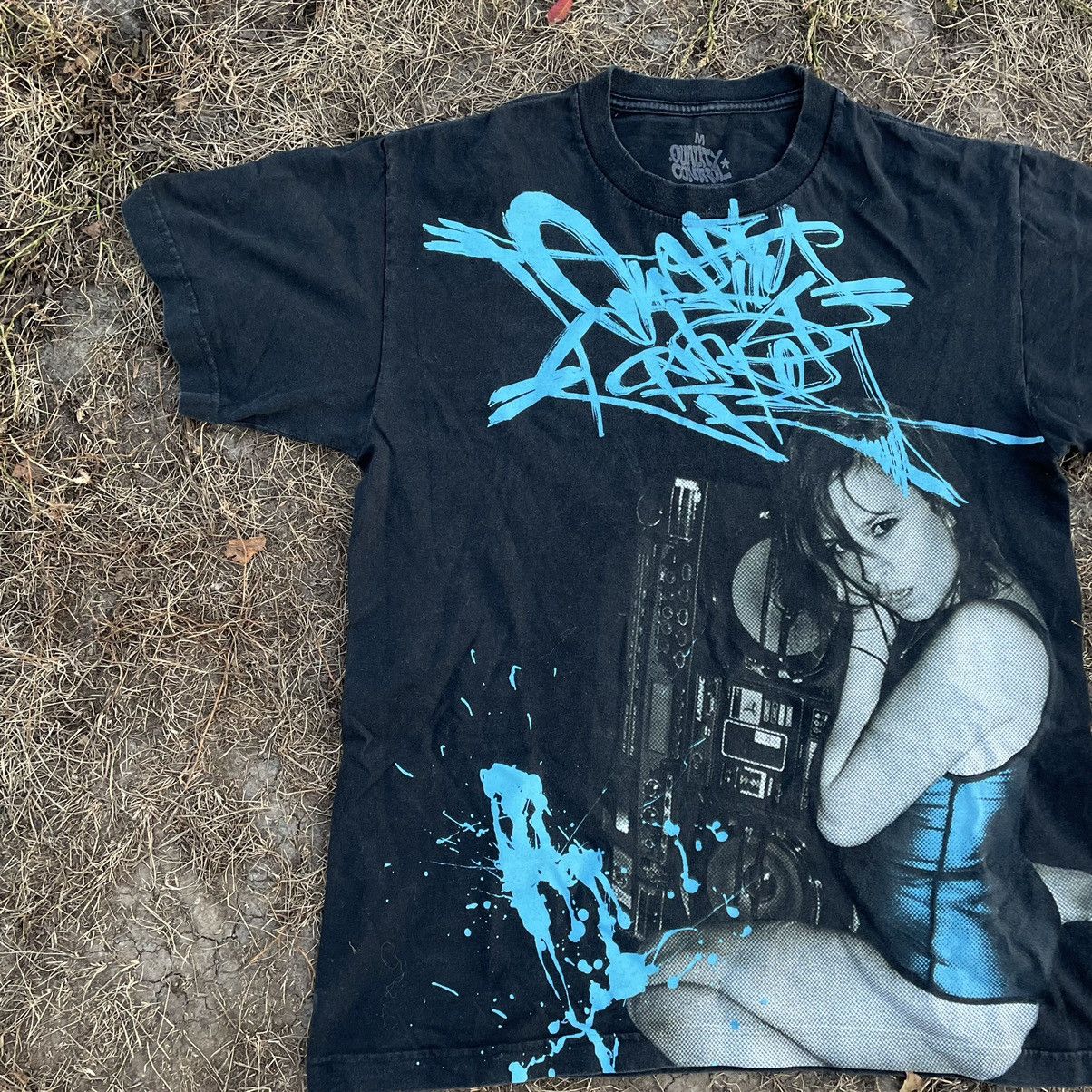 Vintage Vintage Y2K Sun Faded Graphic Tee Grunge Skate Black Slim L Size US L / EU 52-54 / 3 - 2 Thumbnail