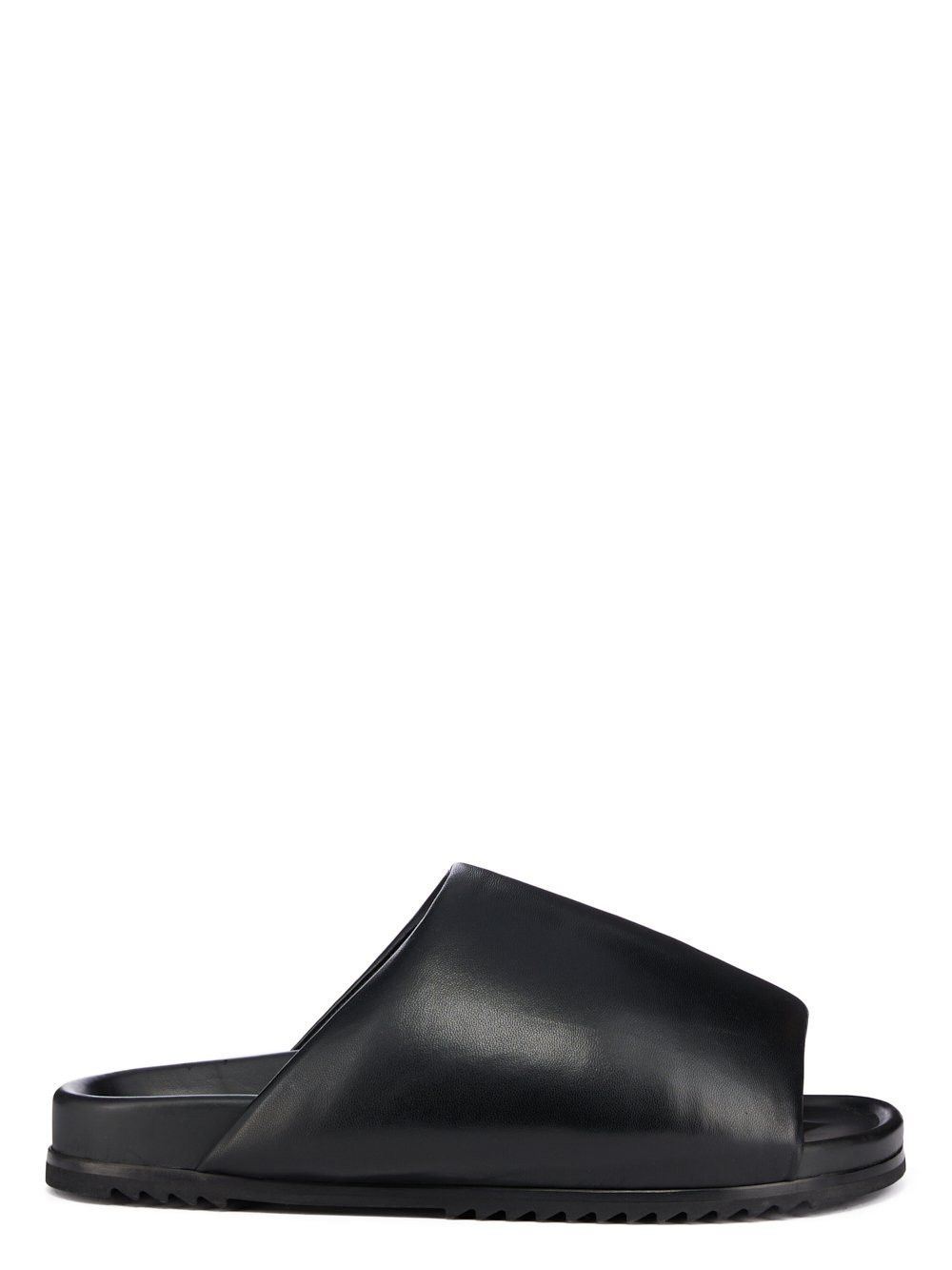 image of Rick Owens Sandals Cargo Tractor Leather Logo in Black, Men's (Size 10)