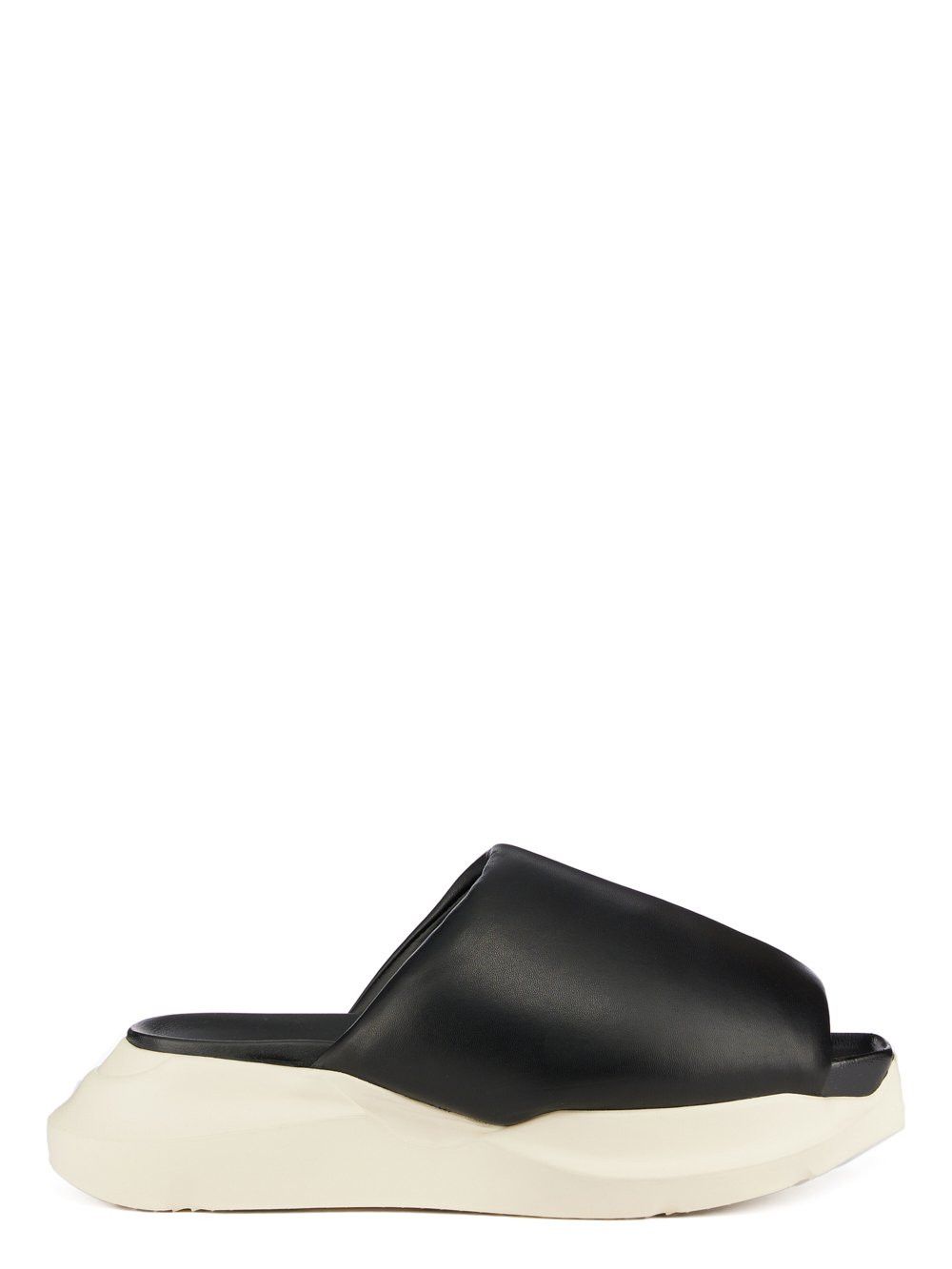image of Rick Owens Sandals Cargo Tractor Leather Logo in Black, Men's (Size 10)