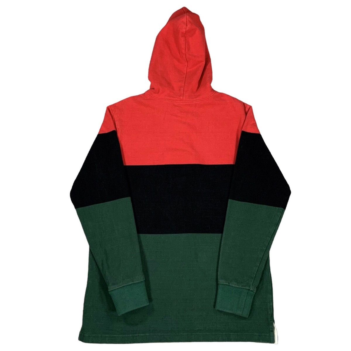 Supreme Supreme Arabic Red Green Striped Hooded Rugby Sweatshirt Size US M / EU 48-50 / 2 - 2 Thumbnail
