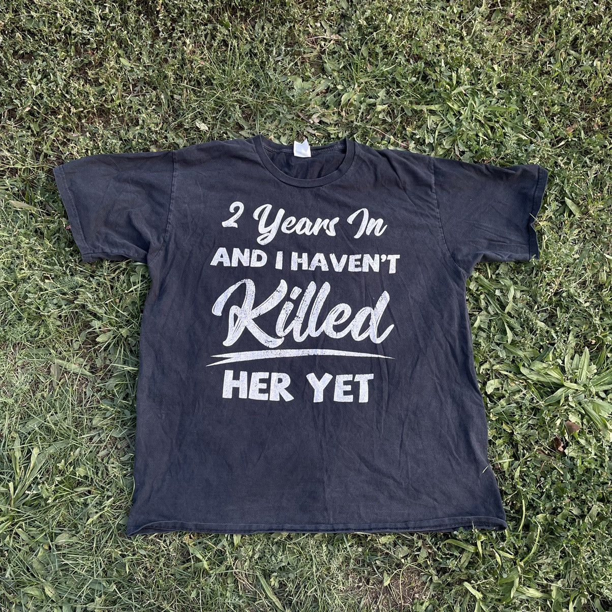 Vintage Vintage Y2K Graphic Tee Humor Print Faded Black Single Stitc Size US L / EU 52-54 / 3 - 1 Thumbnail