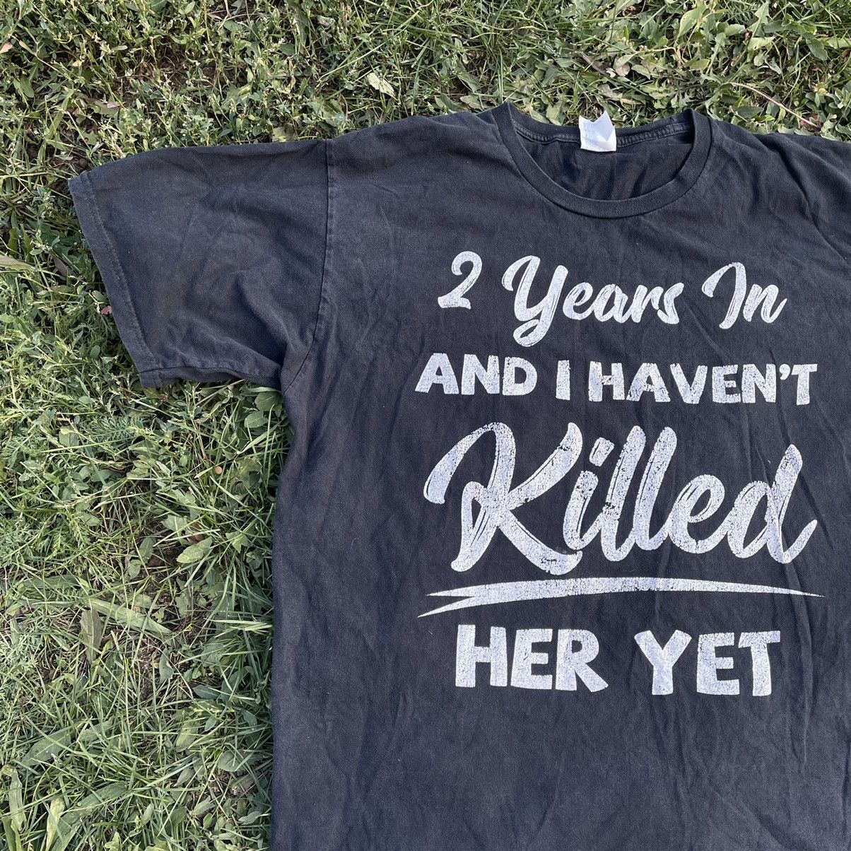 Vintage Vintage Y2K Graphic Tee Humor Print Faded Black Single Stitc Size US L / EU 52-54 / 3 - 3 Thumbnail