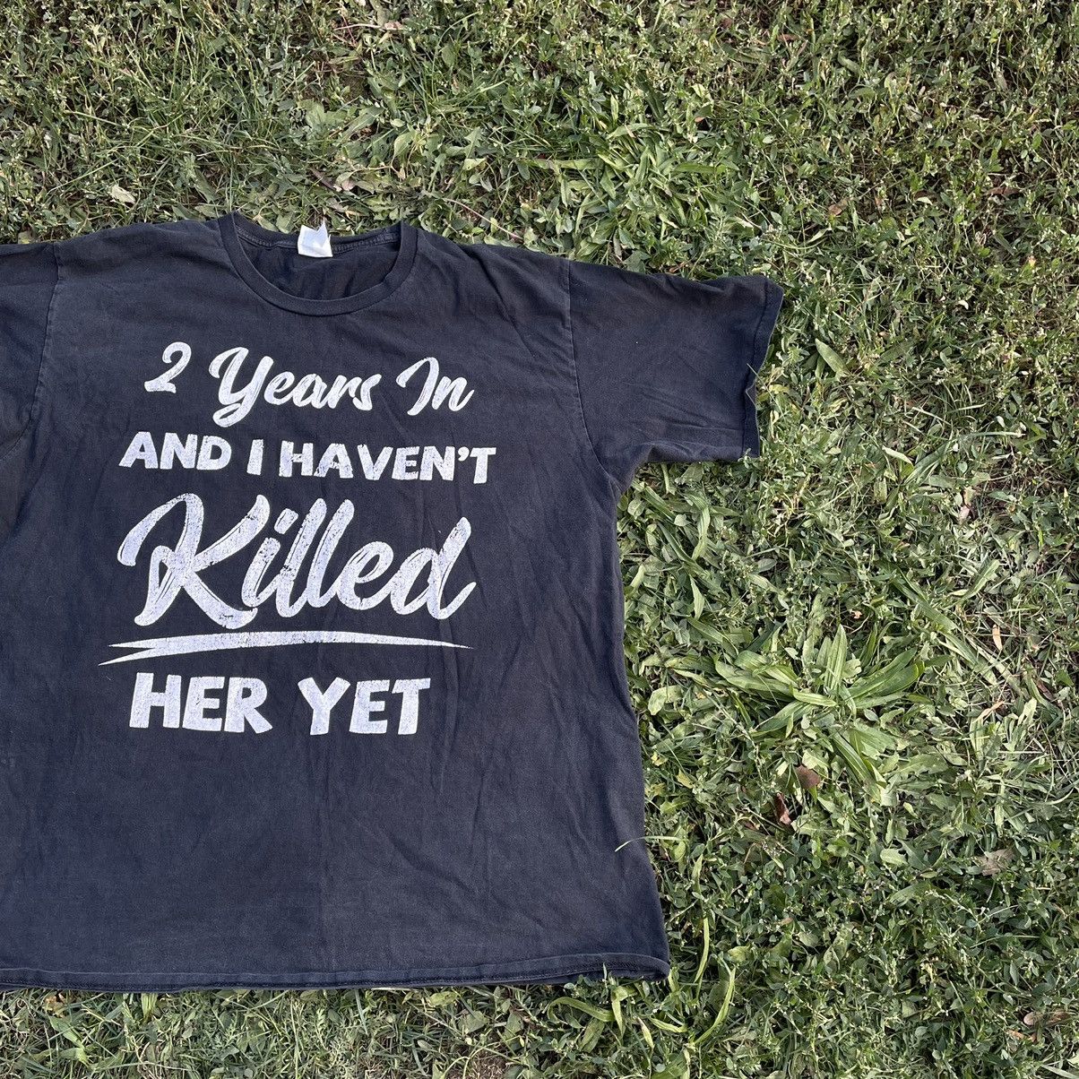 Vintage Vintage Y2K Graphic Tee Humor Print Faded Black Single Stitc Size US L / EU 52-54 / 3 - 2 Thumbnail