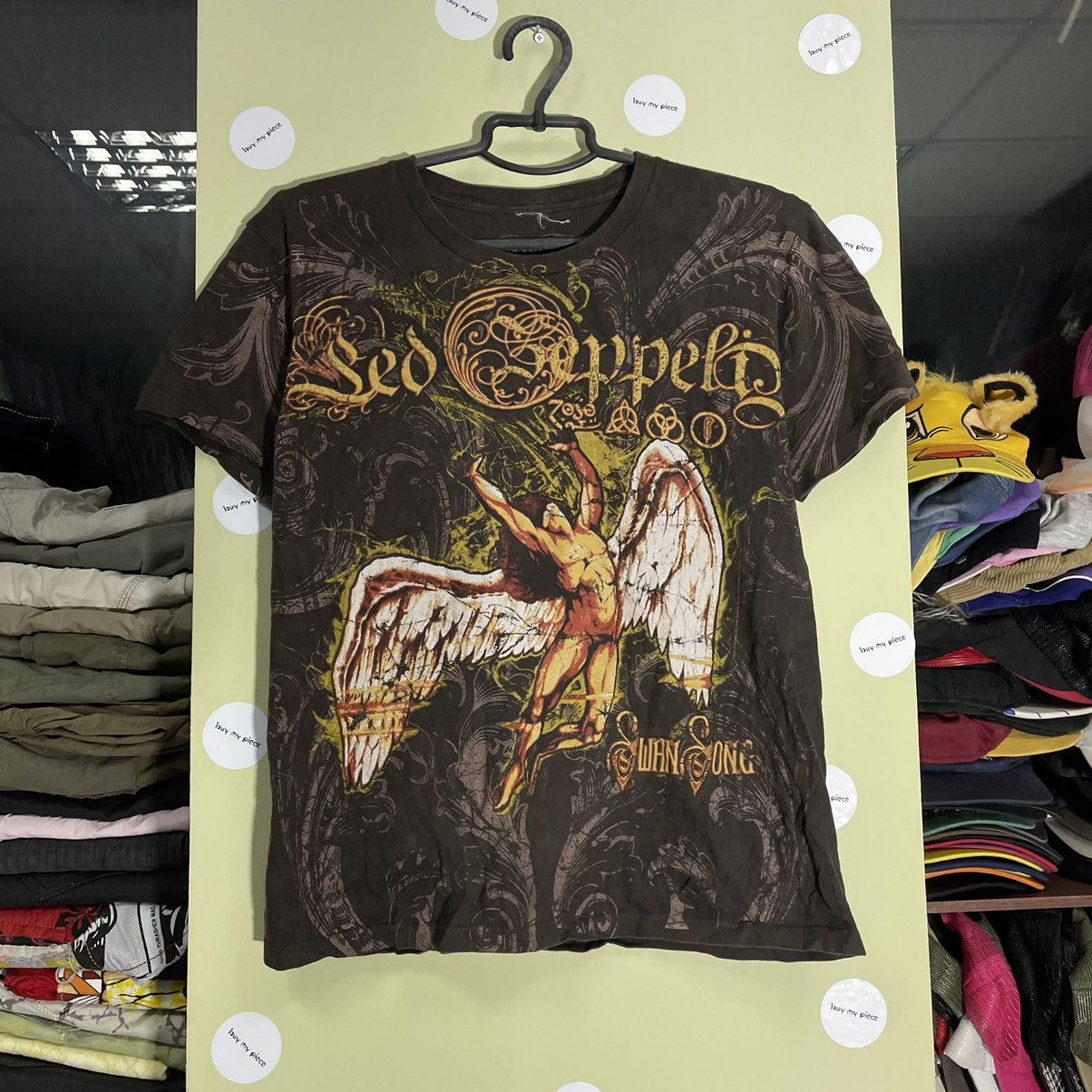 Vintage Vintage Y2K Led Zeppelin Sun Faded Graphic Tee Grunge Slim M Size US M / EU 48-50 / 2 - 1 Thumbnail