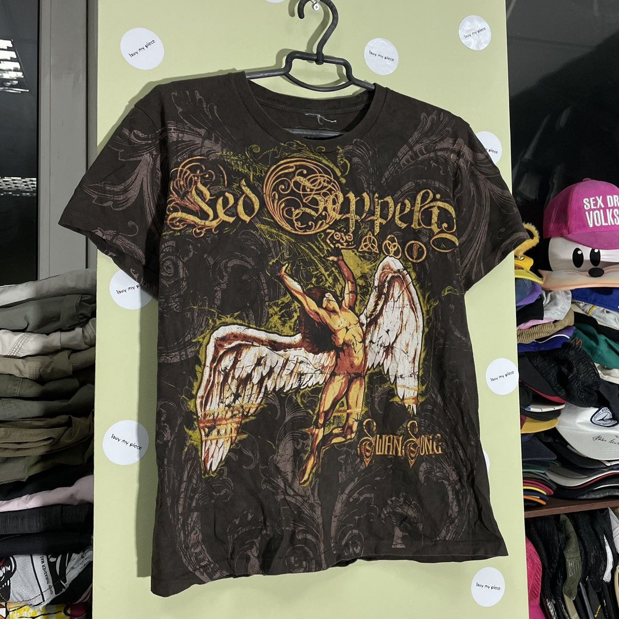 Vintage Vintage Y2K Led Zeppelin Sun Faded Graphic Tee Grunge Slim M Size US M / EU 48-50 / 2 - 2 Thumbnail