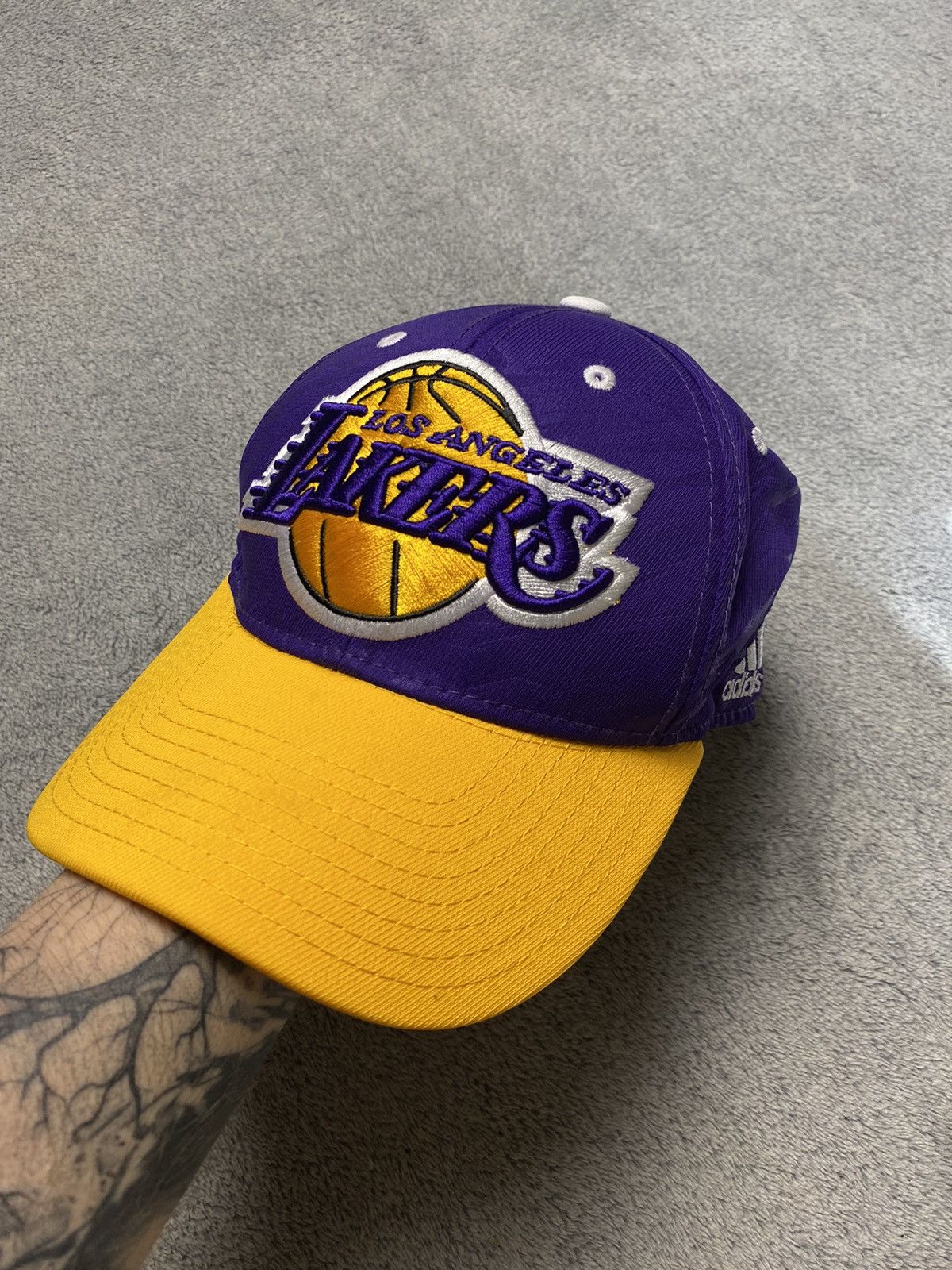 adidas, Accessories, Adidas Lakers Hat Os