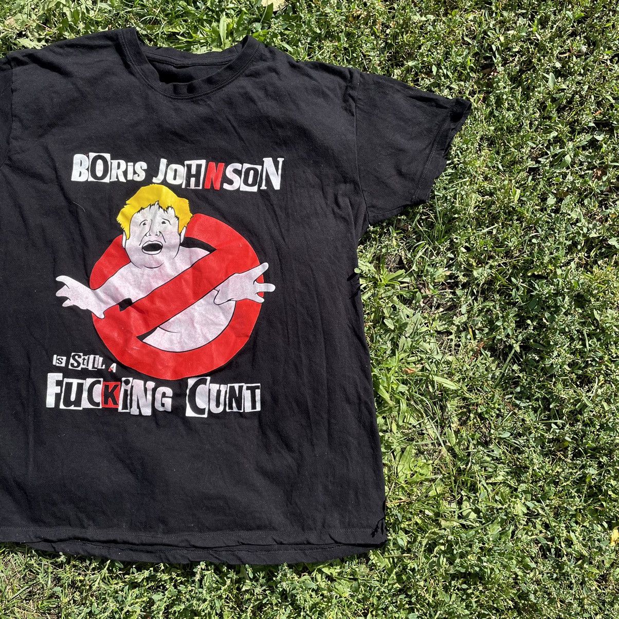 Vintage Vintage Y2K Graphic Tee Political Humor Black Faded Indie M Size US M / EU 48-50 / 2 - 2 Thumbnail