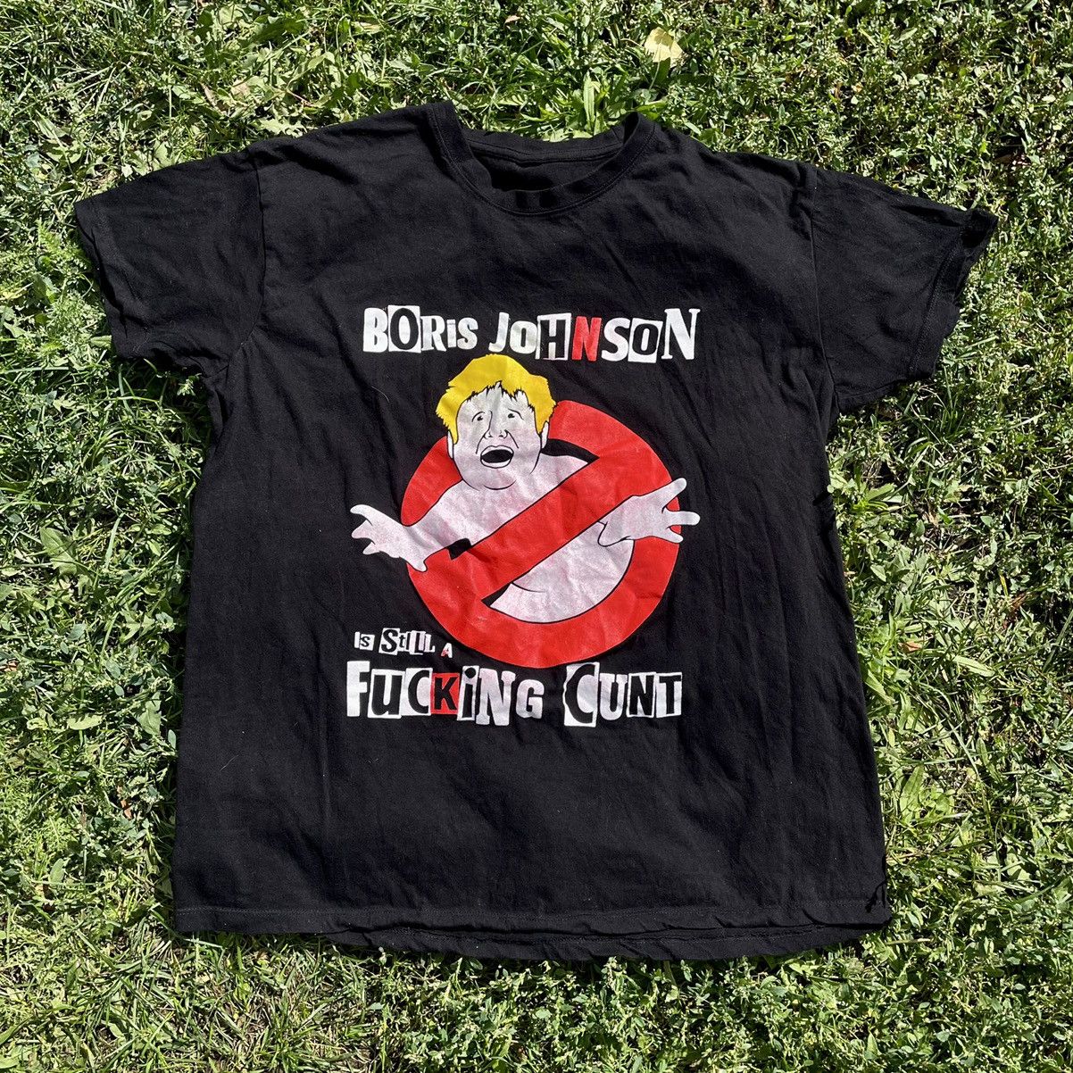 Vintage Vintage Y2K Graphic Tee Political Humor Black Faded Indie M Size US M / EU 48-50 / 2 - 1 Thumbnail