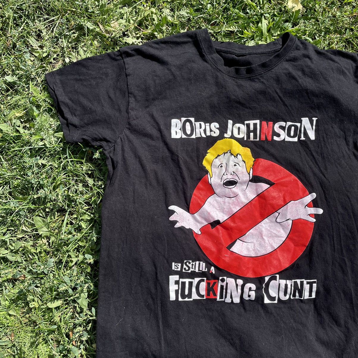 Vintage Vintage Y2K Graphic Tee Political Humor Black Faded Indie M Size US M / EU 48-50 / 2 - 3 Thumbnail