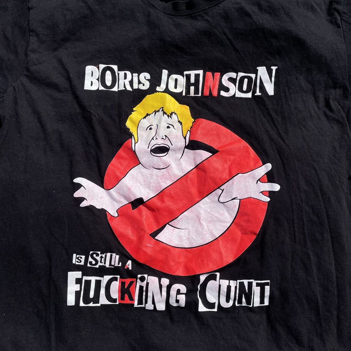 Vintage Vintage Y2K Graphic Tee Political Humor Black Faded Indie M Size US M / EU 48-50 / 2 - 4 Thumbnail