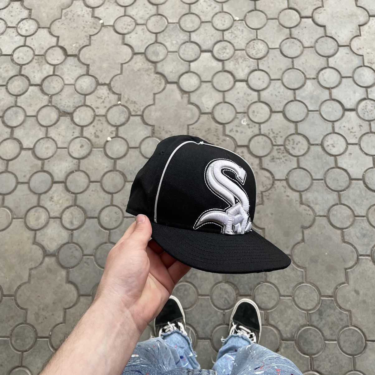 Vintage Vintage 90s Chicago White Sox Snapback Hat Starter Rave OS Size ONE SIZE - 2 Thumbnail