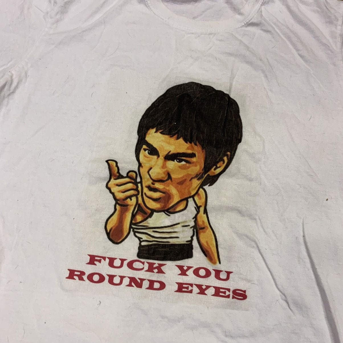 Vintage Vintage 90s Bruce Lee Graphic Tee Faded White Grail Grunge M Size US M / EU 48-50 / 2 - 5 Thumbnail