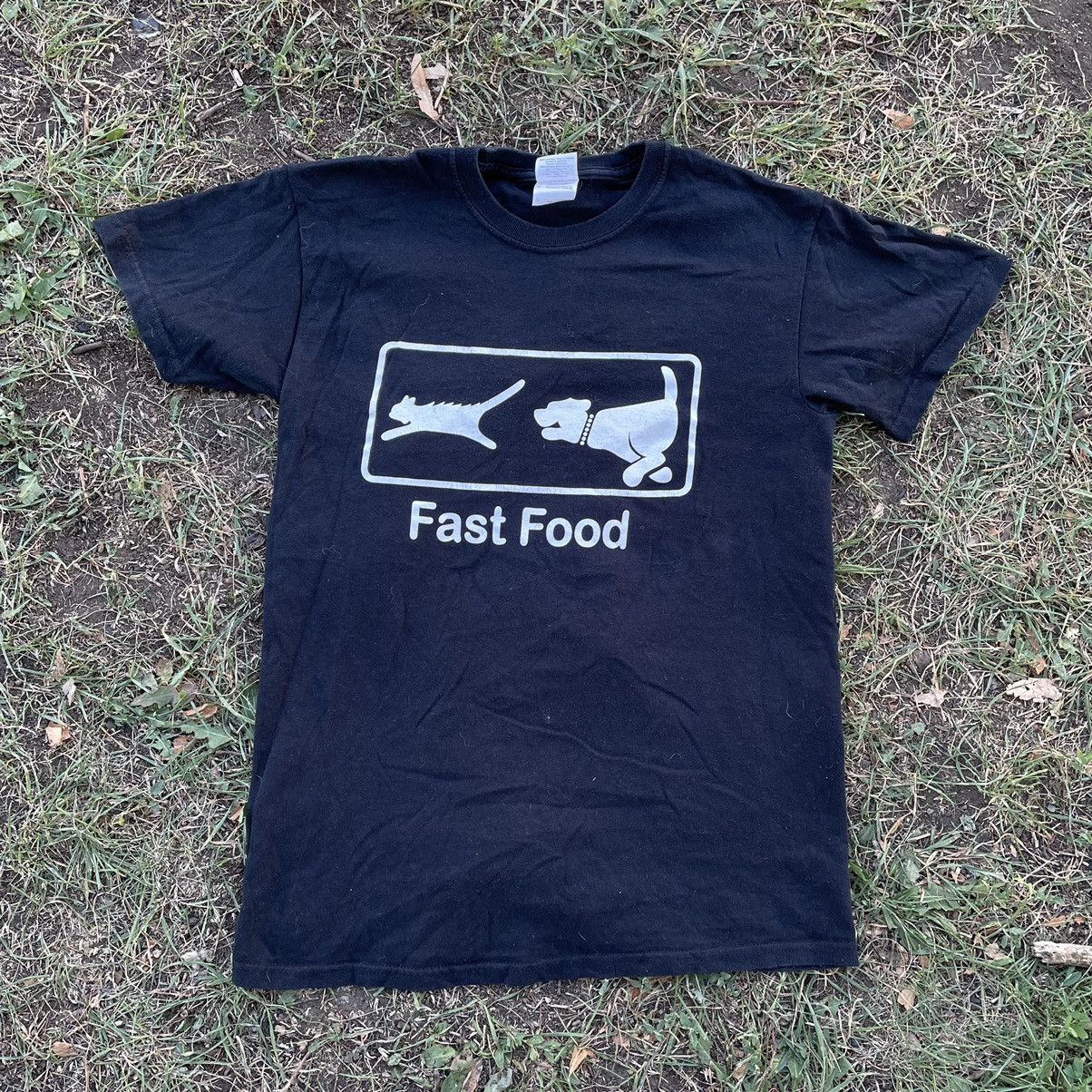 image of 90's Adult “ Fast Food ” Humor Tee, Men's (Size Medium)
