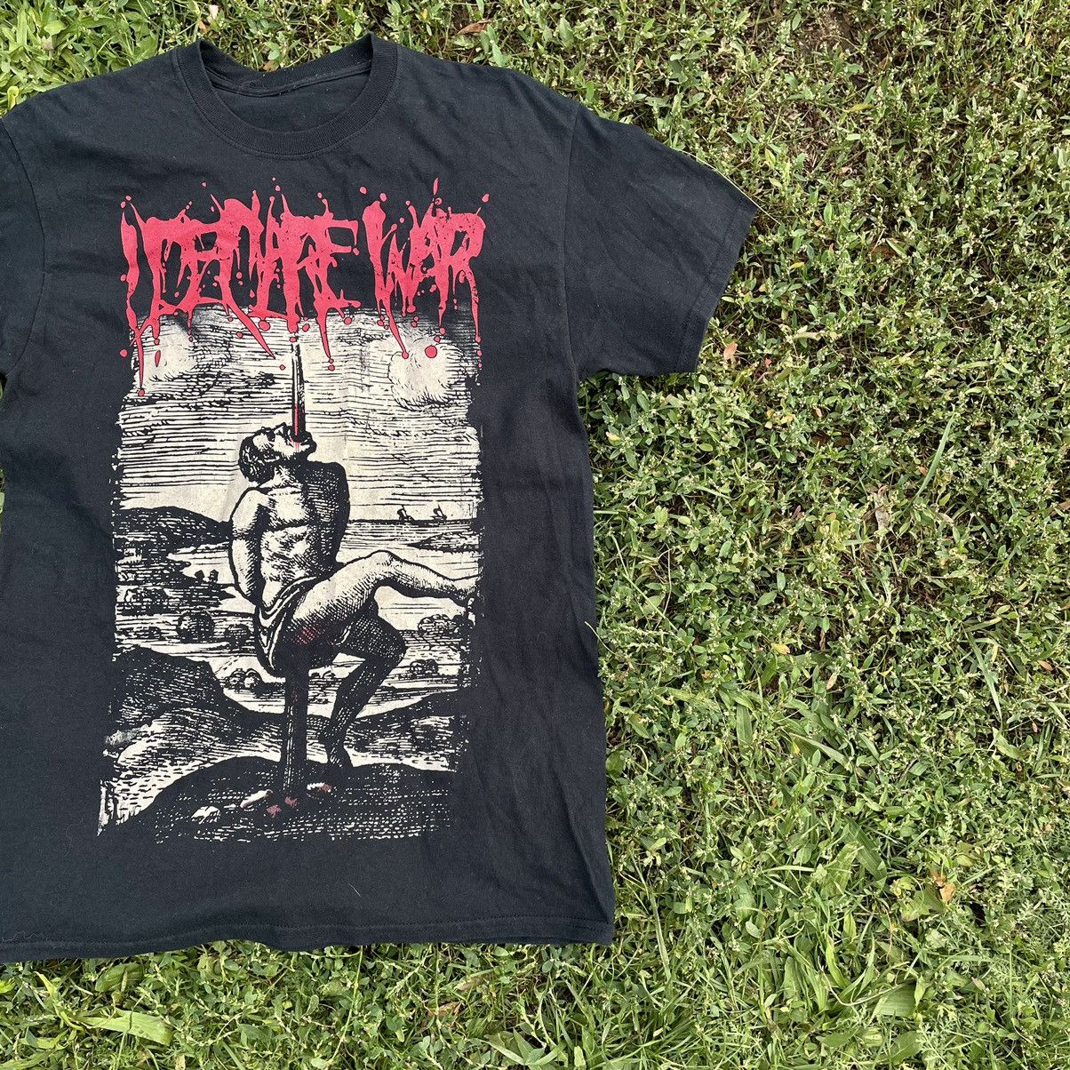 Vintage Vintage Y2K Horror Graphic Tee Faded Black Goth Punk Slim M Size US M / EU 48-50 / 2 - 2 Thumbnail