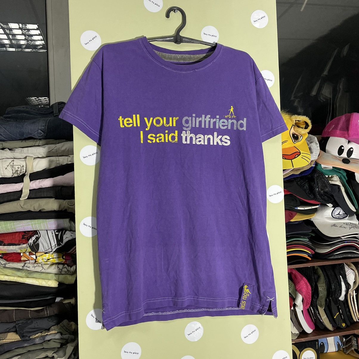 Vintage Vintage Y2K Purple Faded Graphic Tee Streetwear Tapered L Size US L / EU 52-54 / 3 - 3 Thumbnail