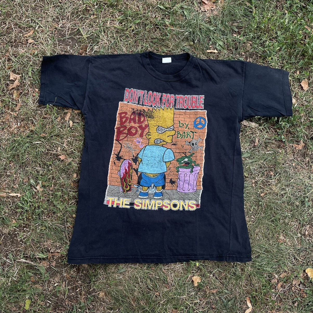 Vintage Vintage 90s The Simpsons Faded Graphic Tee Grunge Tapered L Size US L / EU 52-54 / 3 - 1 Thumbnail