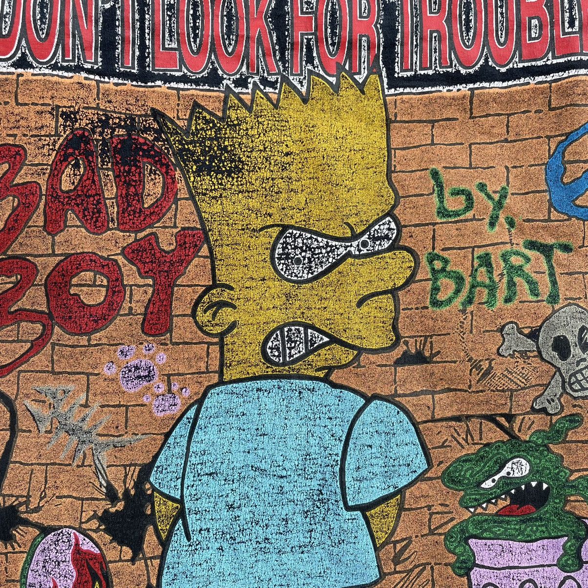 Vintage Vintage 90s The Simpsons Faded Graphic Tee Grunge Tapered L Size US L / EU 52-54 / 3 - 5 Thumbnail