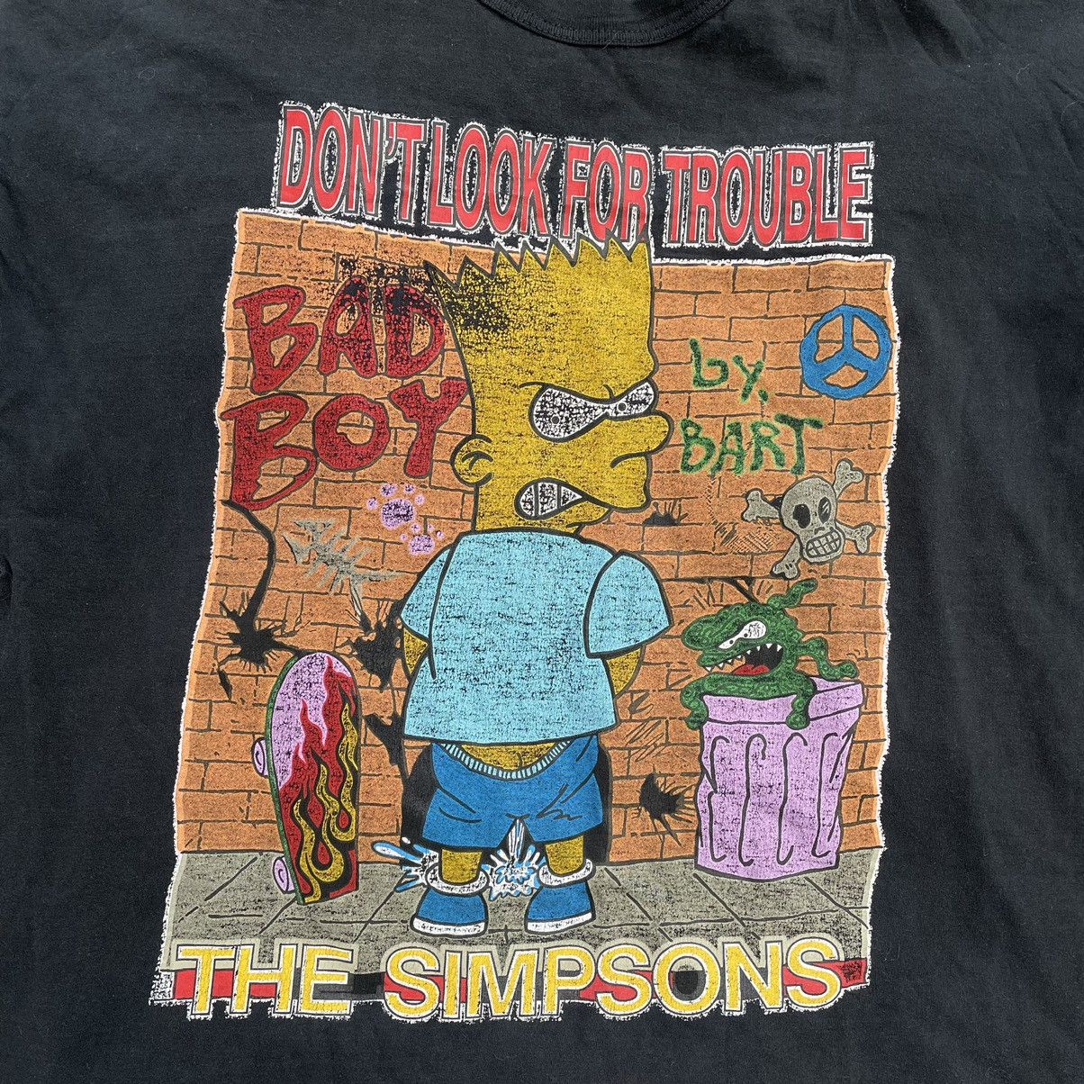 Vintage Vintage 90s The Simpsons Faded Graphic Tee Grunge Tapered L Size US L / EU 52-54 / 3 - 4 Thumbnail