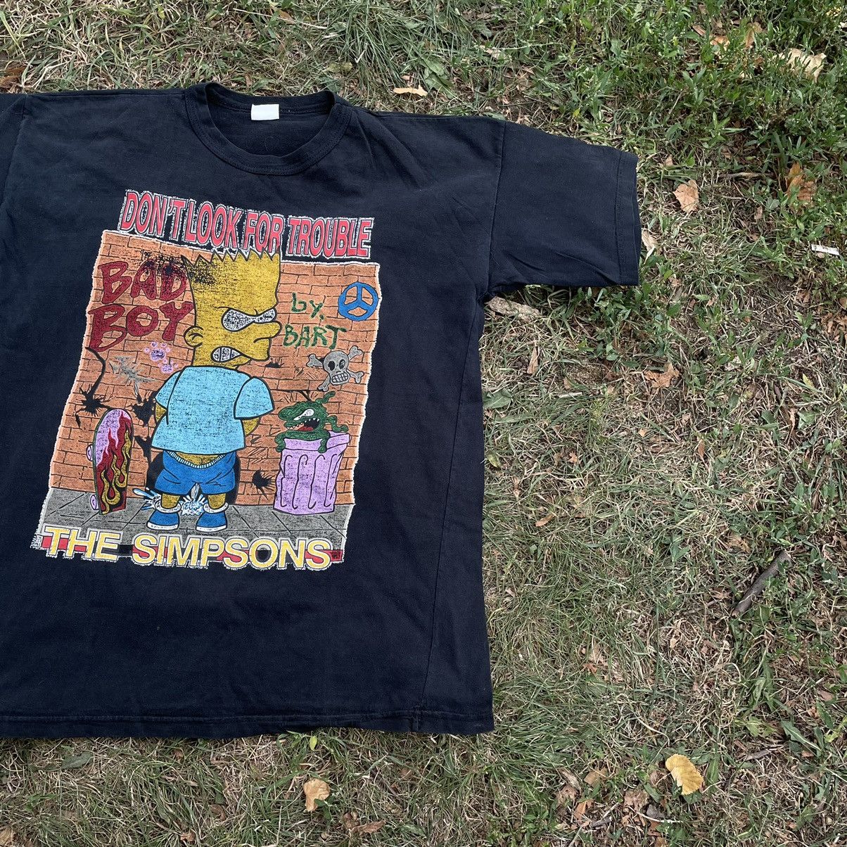 Vintage Vintage 90s The Simpsons Faded Graphic Tee Grunge Tapered L Size US L / EU 52-54 / 3 - 3 Thumbnail