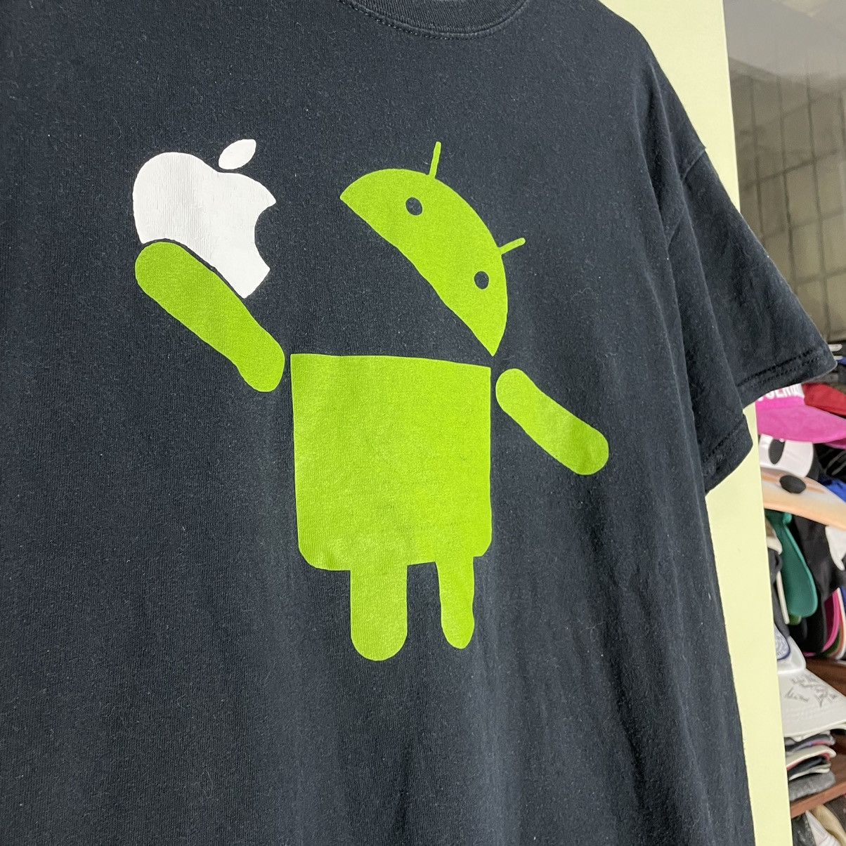 Vintage Vintage 90s Adult “Android > IPhone ” Humor Tee Streetwear Size US L / EU 52-54 / 3 - 5 Thumbnail