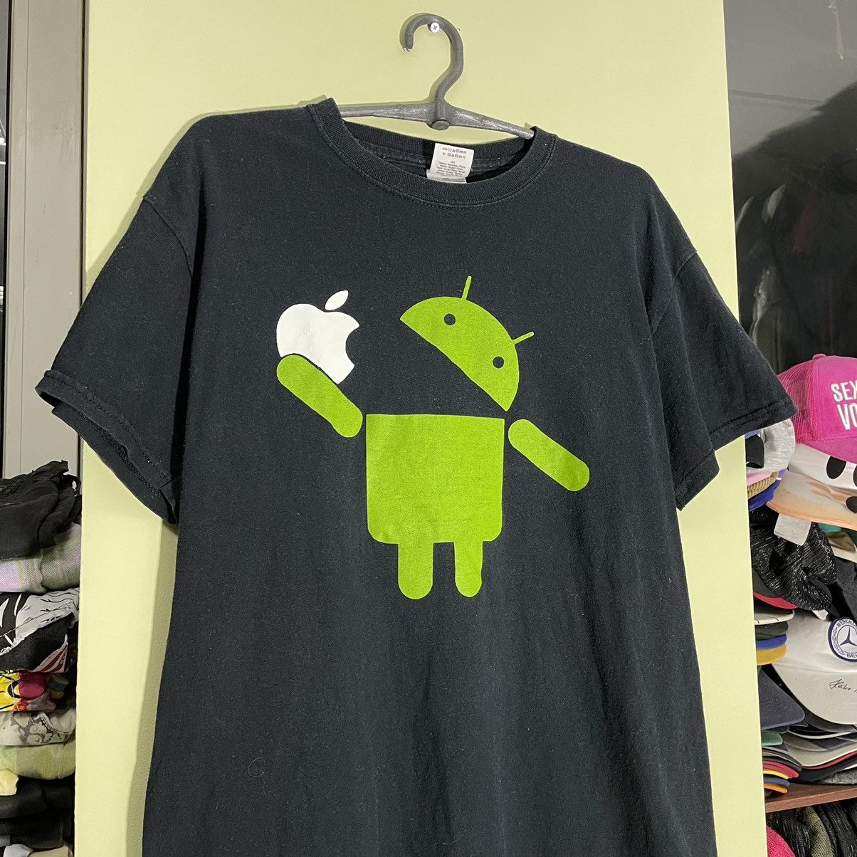Vintage Vintage 90s Adult “Android > IPhone ” Humor Tee Streetwear Size US L / EU 52-54 / 3 - 1 Thumbnail
