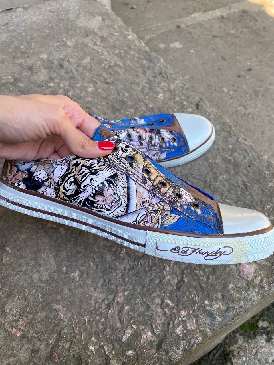 Footwear Ed Hardy Zapatos Ed Hardy High Top Sneakers Clearance