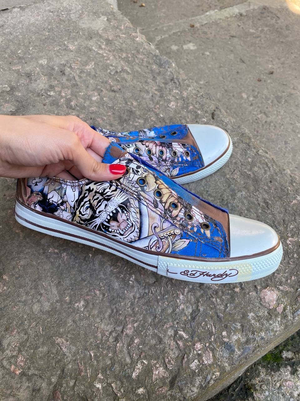 Christian Audigier Vintage Ed Hardy Christian Audigier low Top Sneakers shoes Size US 11 / EU 44 - 3 Thumbnail