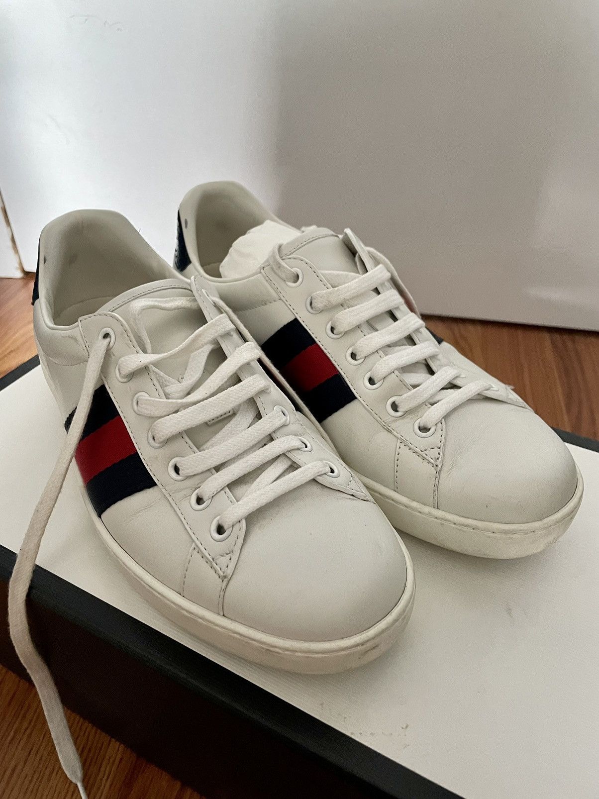 【関税負担】 GUCCI Ace leather sneakers Gucci Ace leather sneakers Gucci