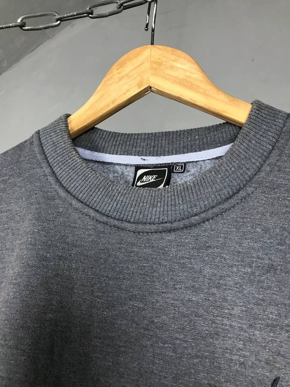 Nike × Vintage Nike swoosh streetwear vintage gray sweatshirt Size US XL / EU 56 / 4 - 7 Thumbnail