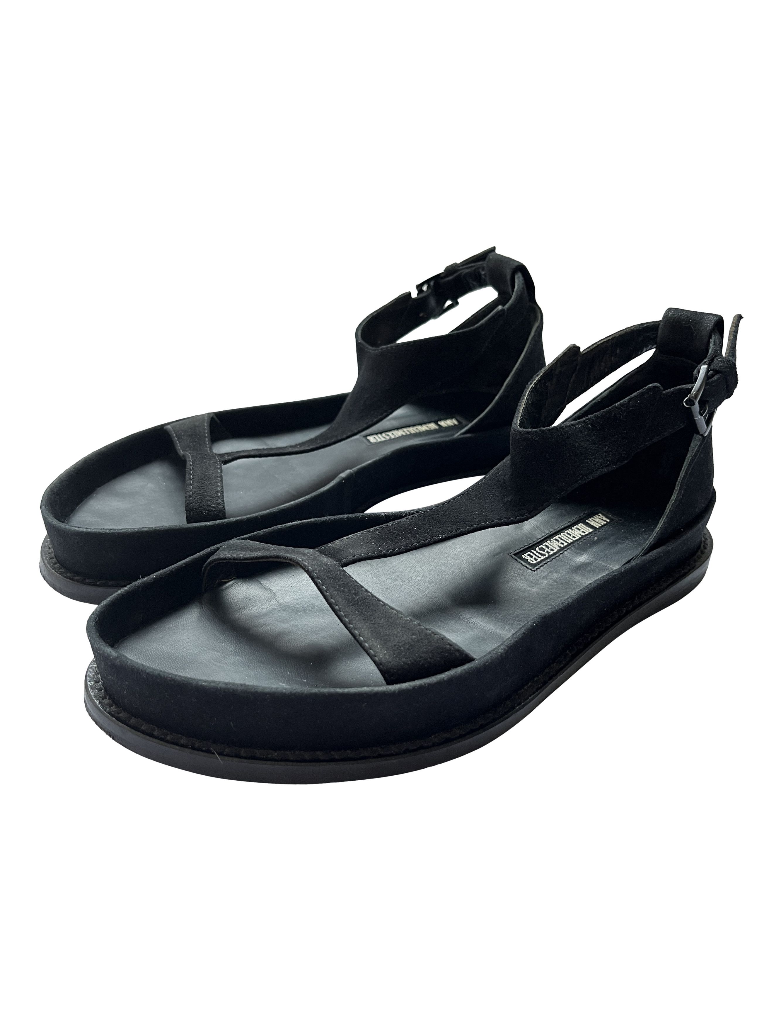 Ann Demeulemeester ⚡️QUICK SALE⚡️Ann Demeulemeester Black Suede Sandals Size US 7.5 / IT 37.5 - 2 Thumbnail