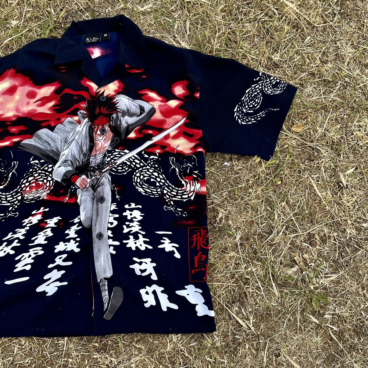 Vintage Vintage 90s Art Japanese Style Summer Surf Shirt Streetwear Size US M / EU 48-50 / 2 - 2 Thumbnail