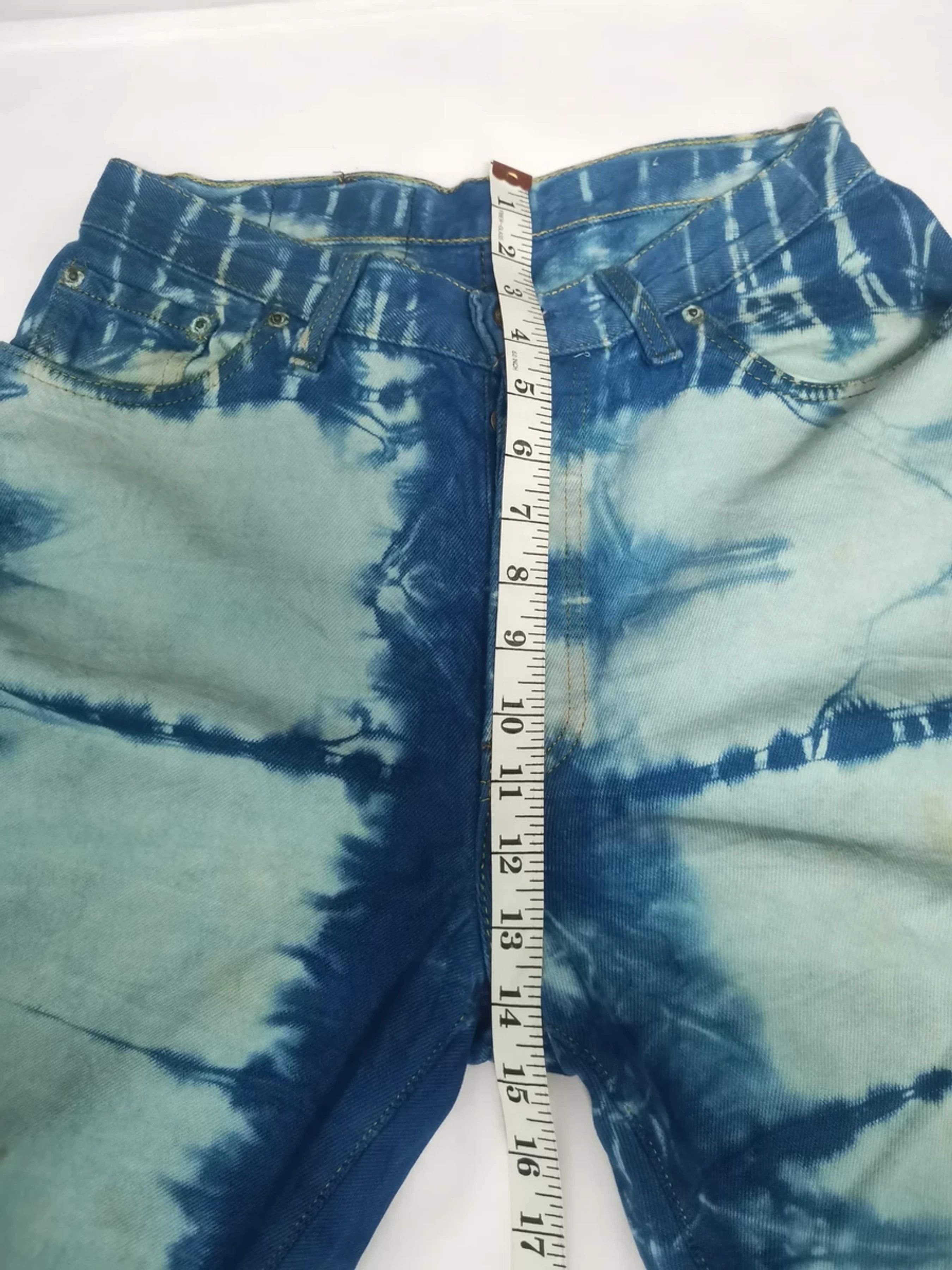 Levi's Vintage Levis 501 Distressed Custom Tie Dye Denim Jeans Size US 28 / EU 44 - 10 Thumbnail