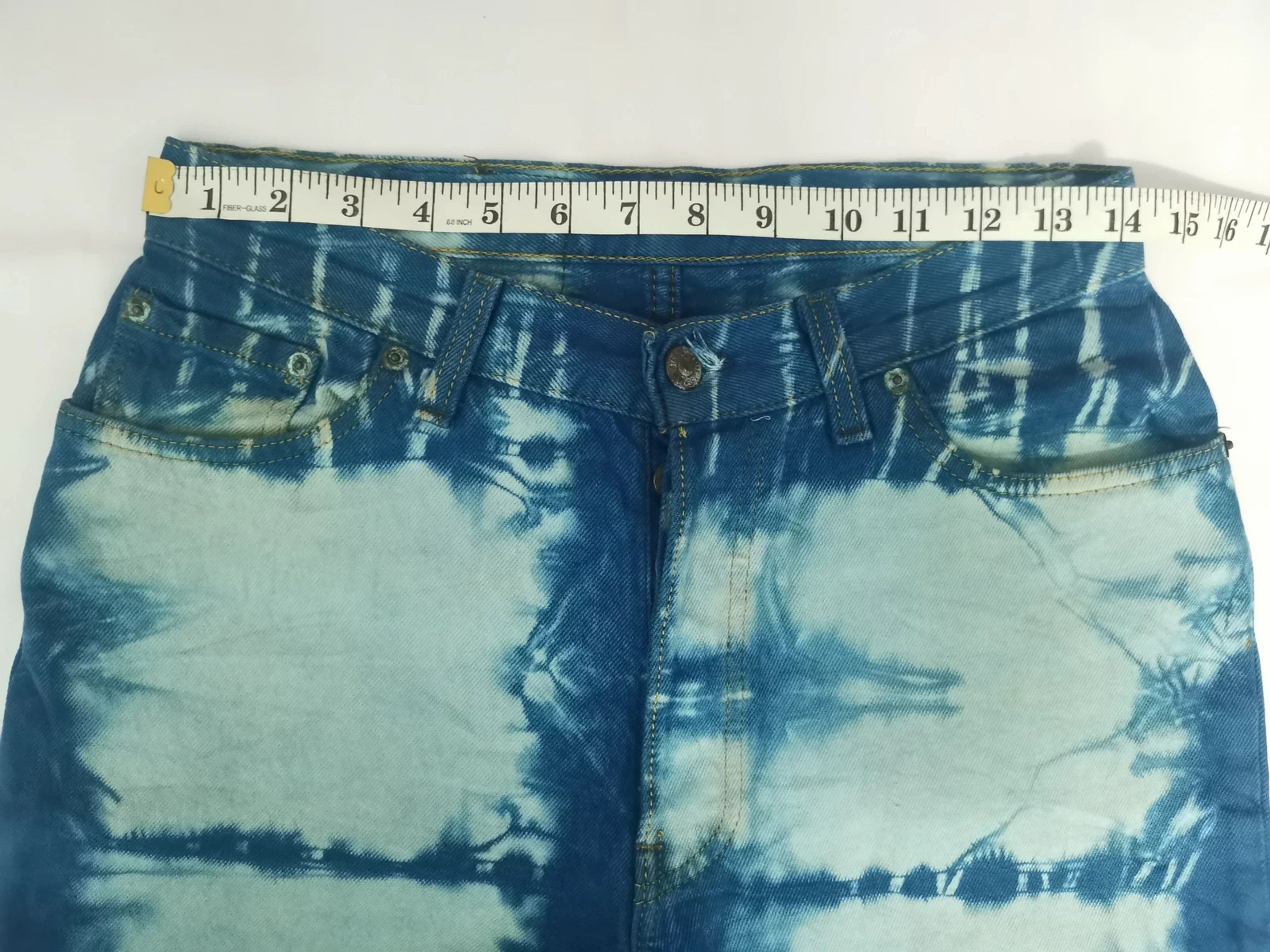 Levi's Vintage Levis 501 Distressed Custom Tie Dye Denim Jeans Size US 28 / EU 44 - 7 Thumbnail
