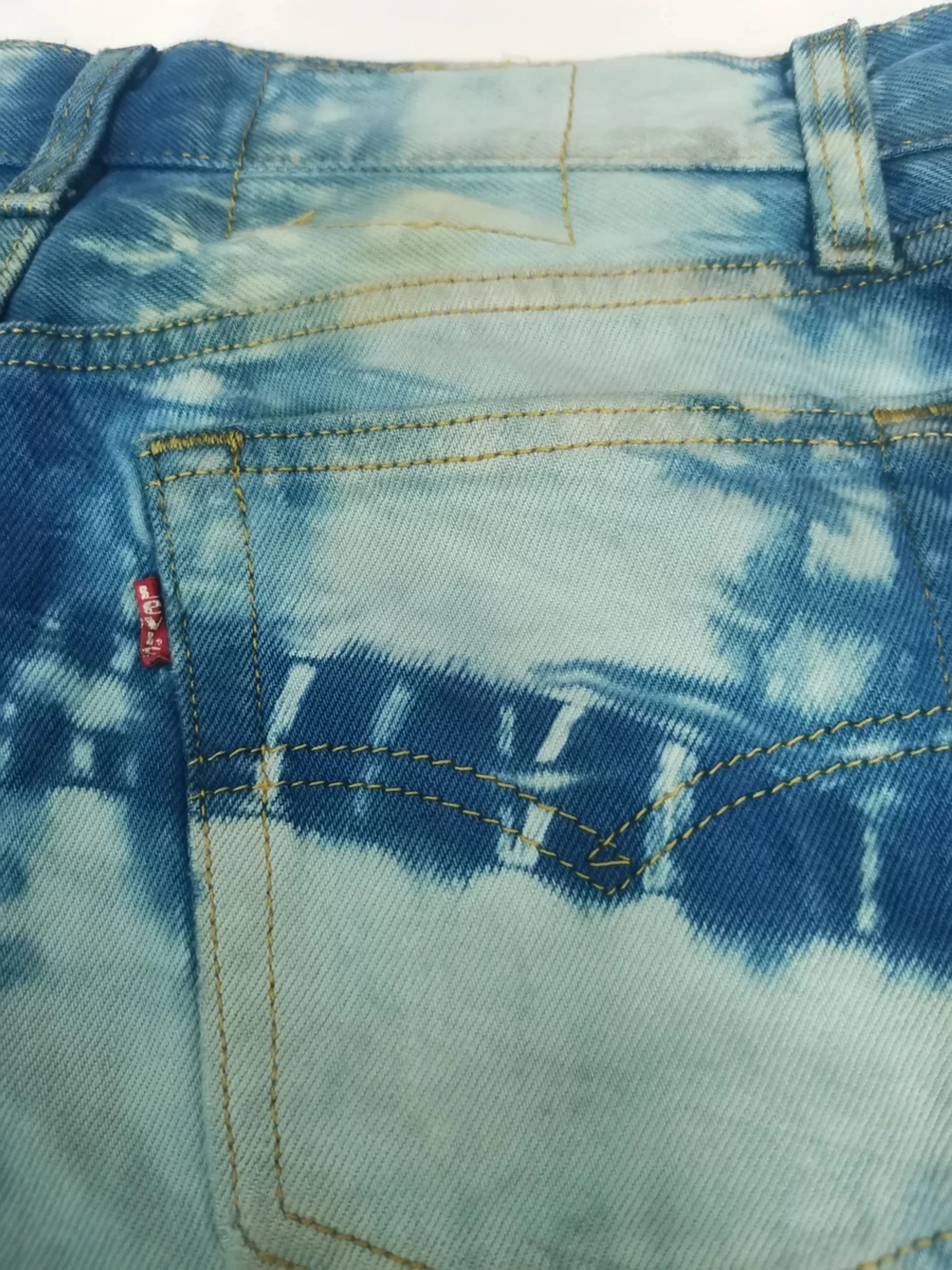 Levi's Vintage Levis 501 Distressed Custom Tie Dye Denim Jeans Size US 28 / EU 44 - 1 Thumbnail