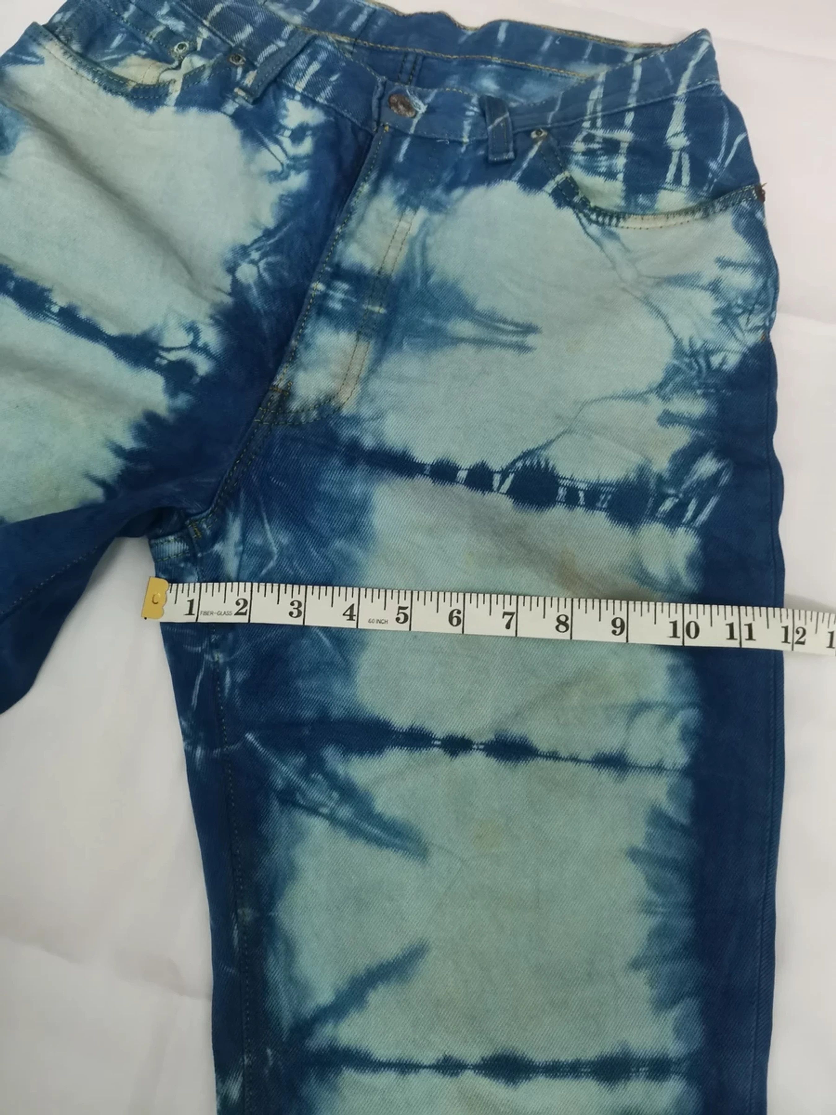 Levi's Vintage Levis 501 Distressed Custom Tie Dye Denim Jeans Size US 28 / EU 44 - 11 Thumbnail