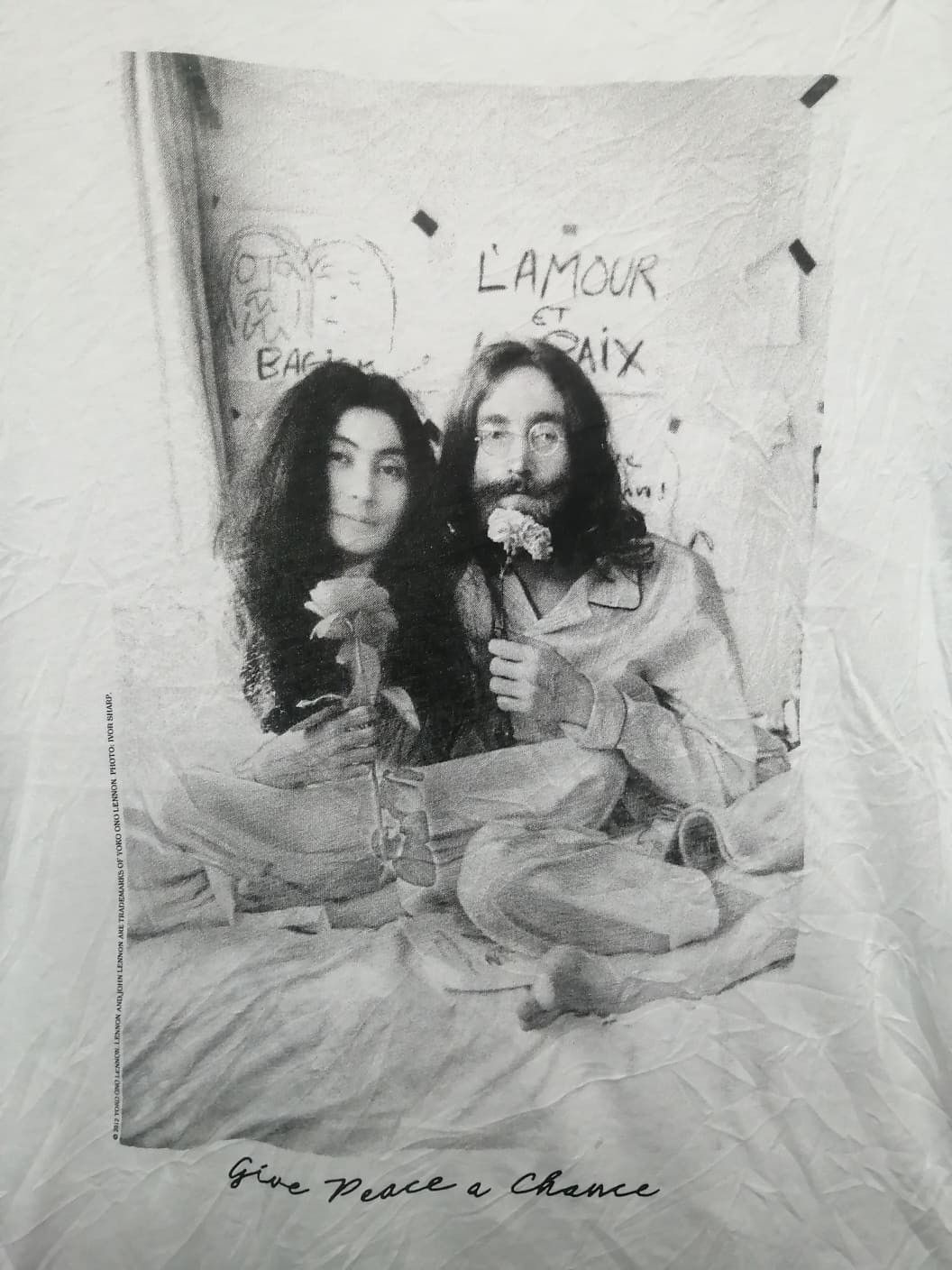 Band Tees × Vintage VINTAGE JOHN LENNON AND YOKO VERY RARE Size US S / EU 44-46 / 1 - 3 Thumbnail