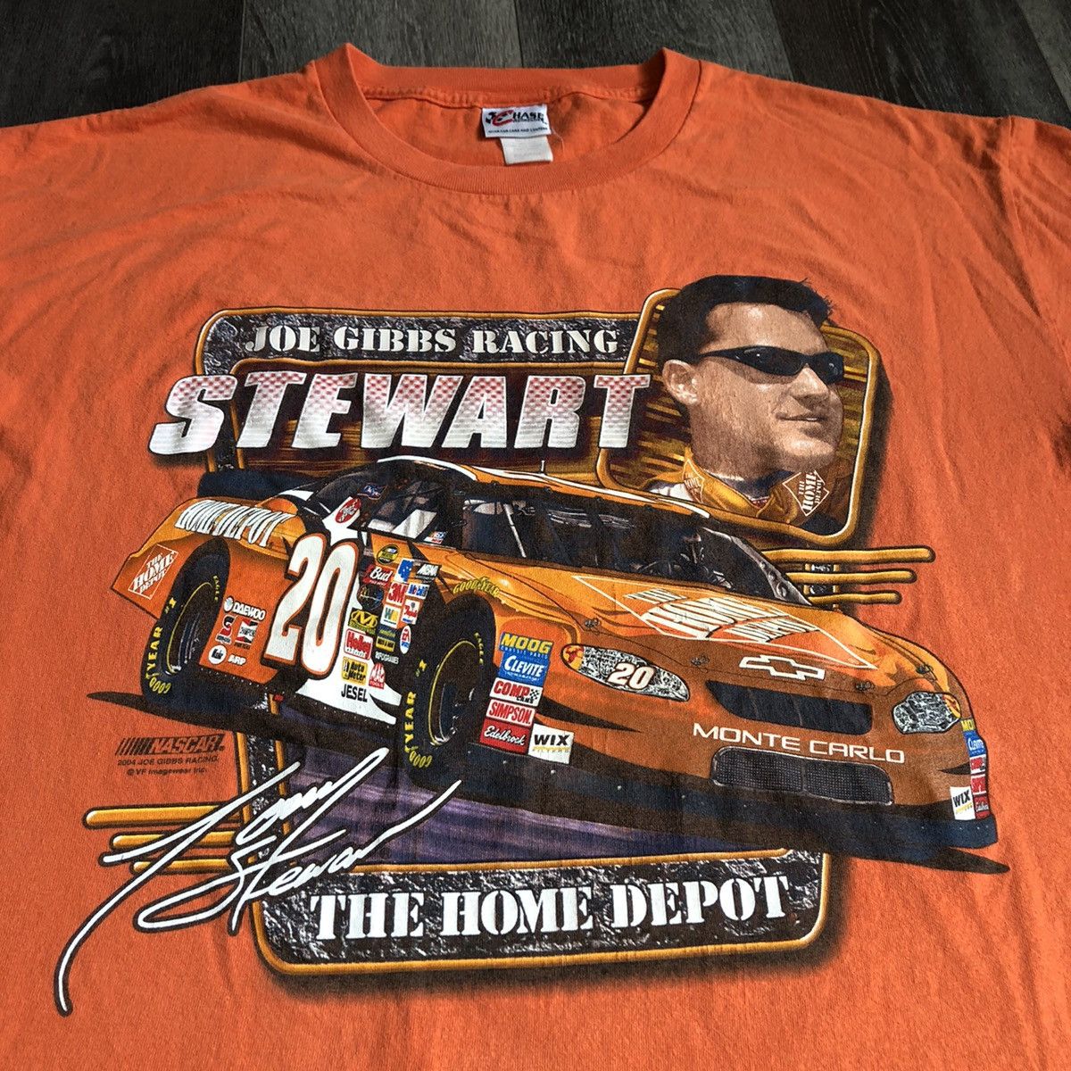 Y2K Vintage Black & Blue #14 NASCAR Design Tony Stewart T-Shirt - L main image 1
